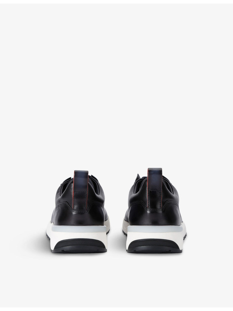 Santoni Innova perforated leather low-top trainers outlook