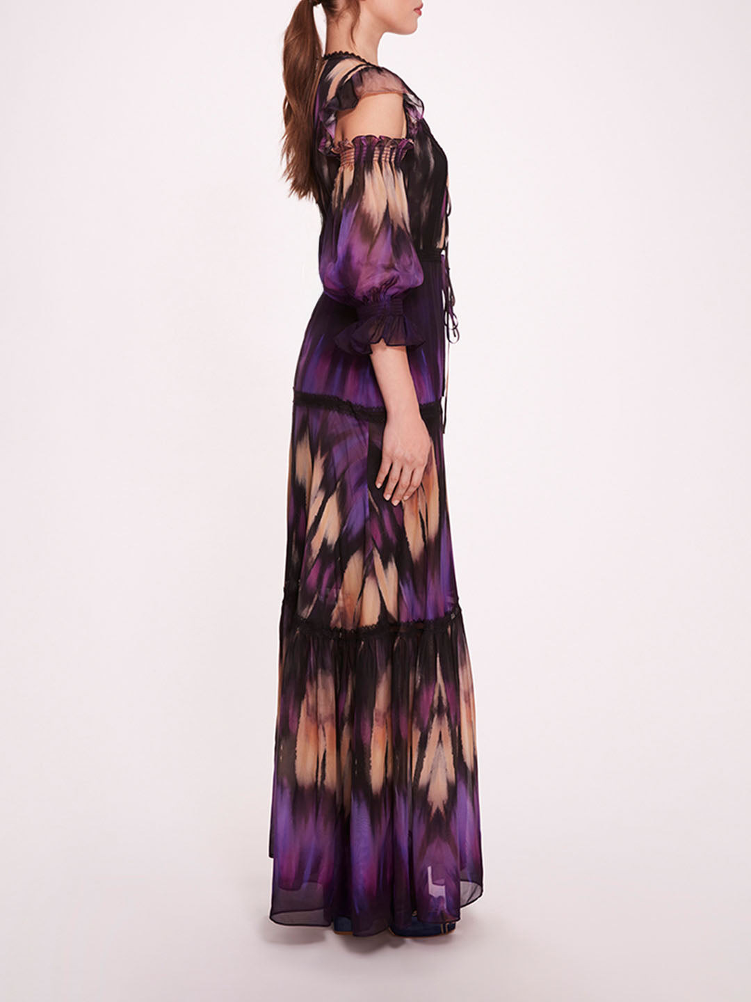 ABSTRACT VISCOSE MAXI DRESS - 3