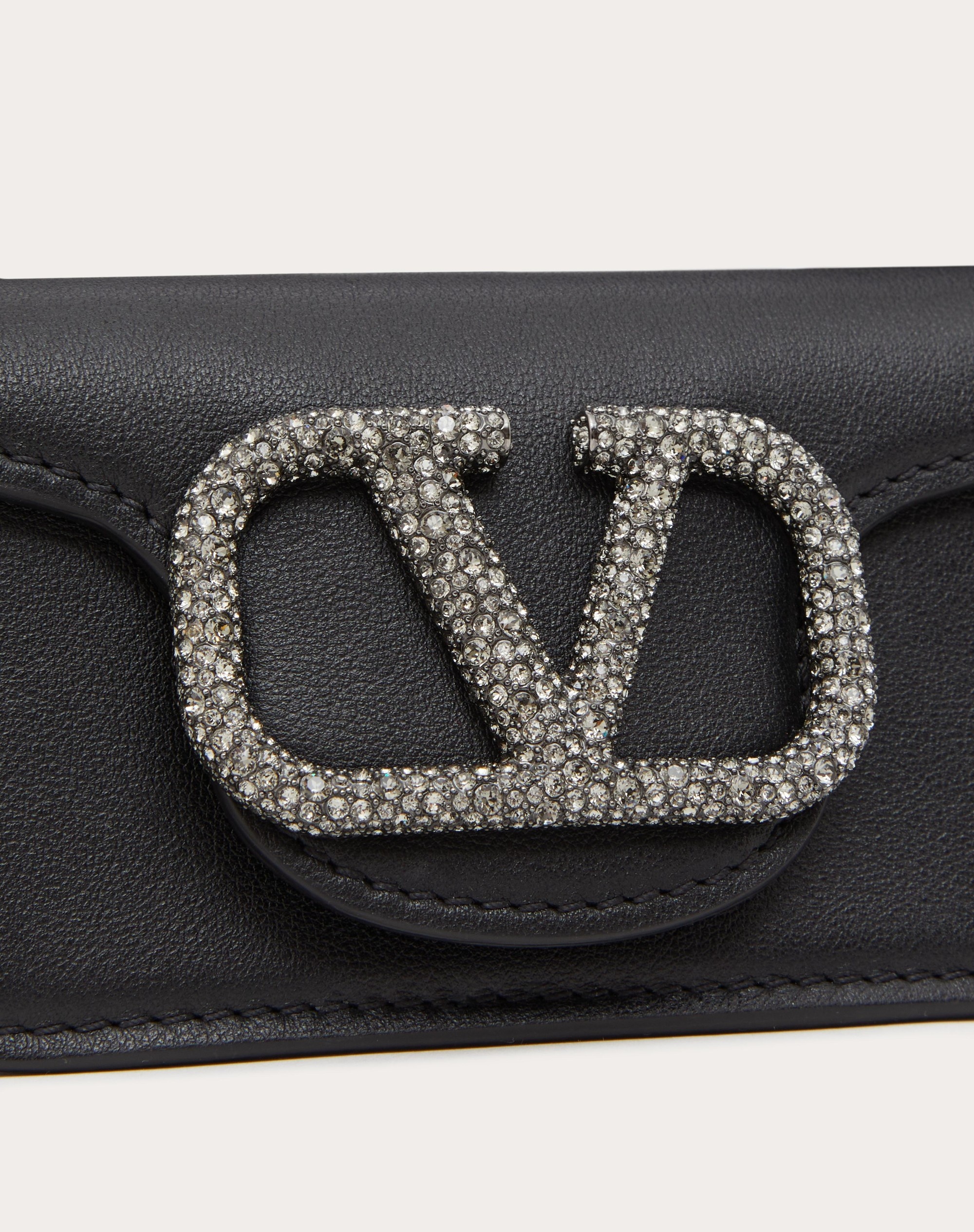 VALENTINO GARAVANI LOCÒ MICRO BAG WITH CHAIN AND JEWEL LOGO - 8