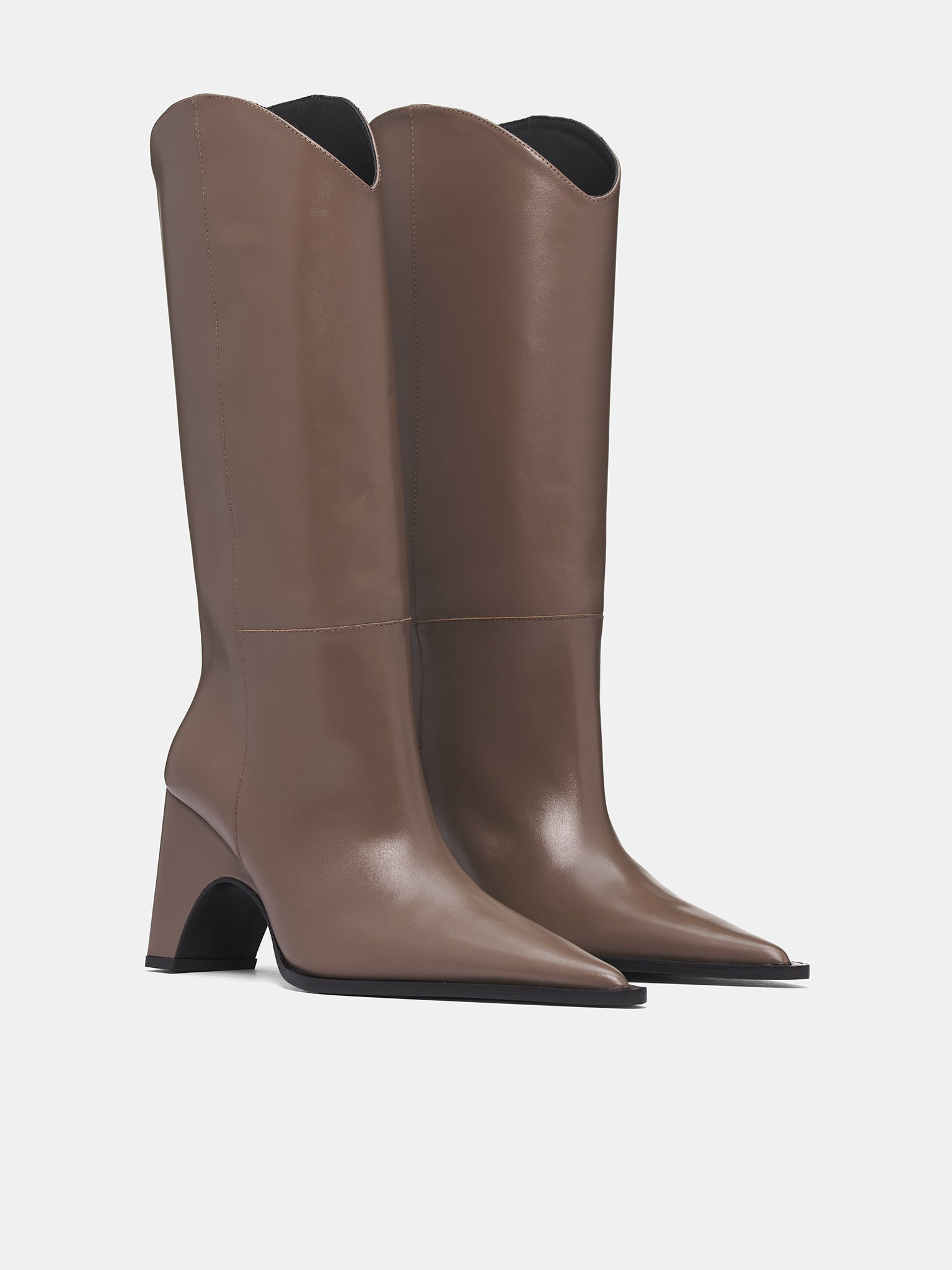 Brown Leather Bridge Cowboy Boots - 2