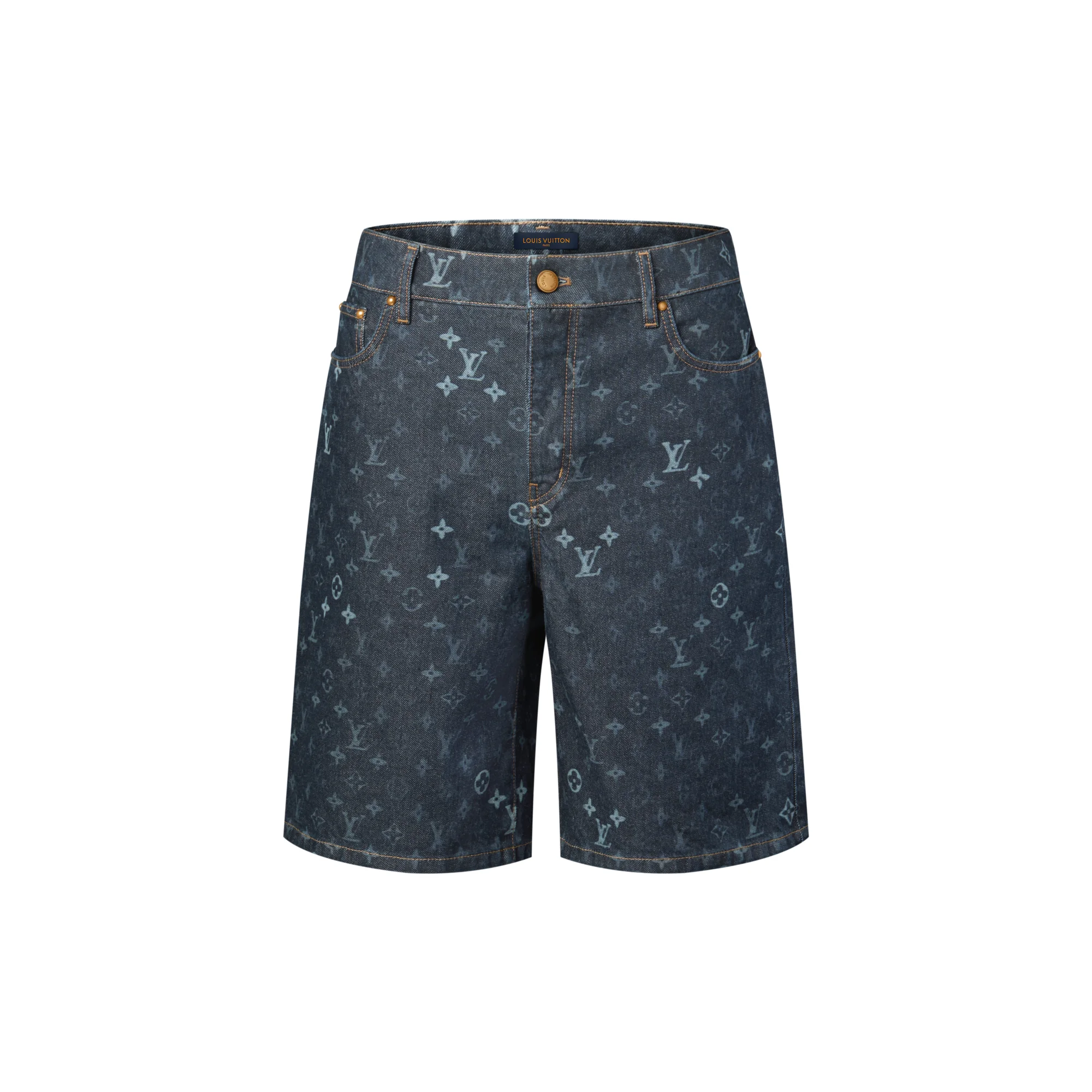 Monogram Denim Shorts - 1