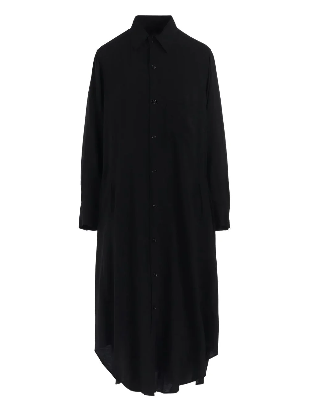 buttoned midi shirt dress - 1