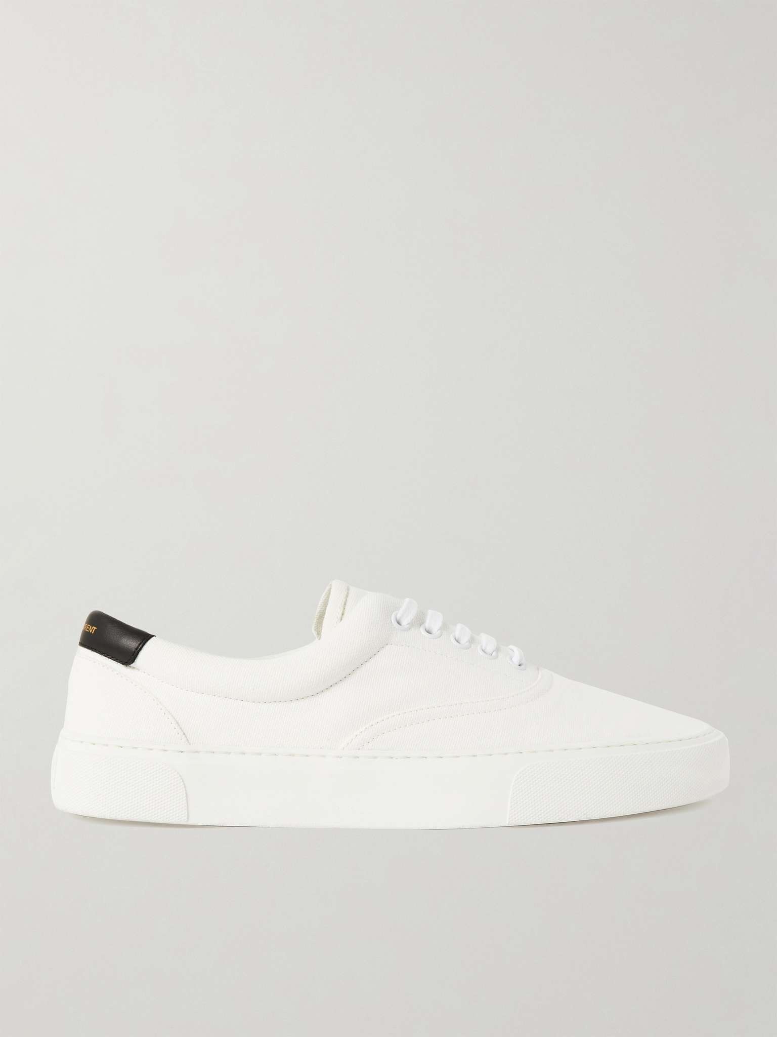 Venice Leather-Trimmed Cotton-Canvas Sneakers - 1