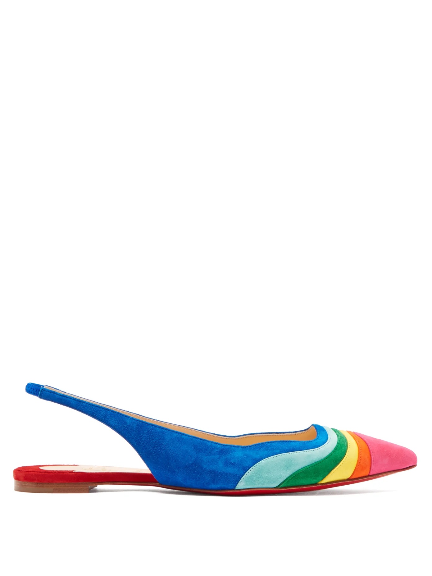 Degradama rainbow suede slingback pumps - 1