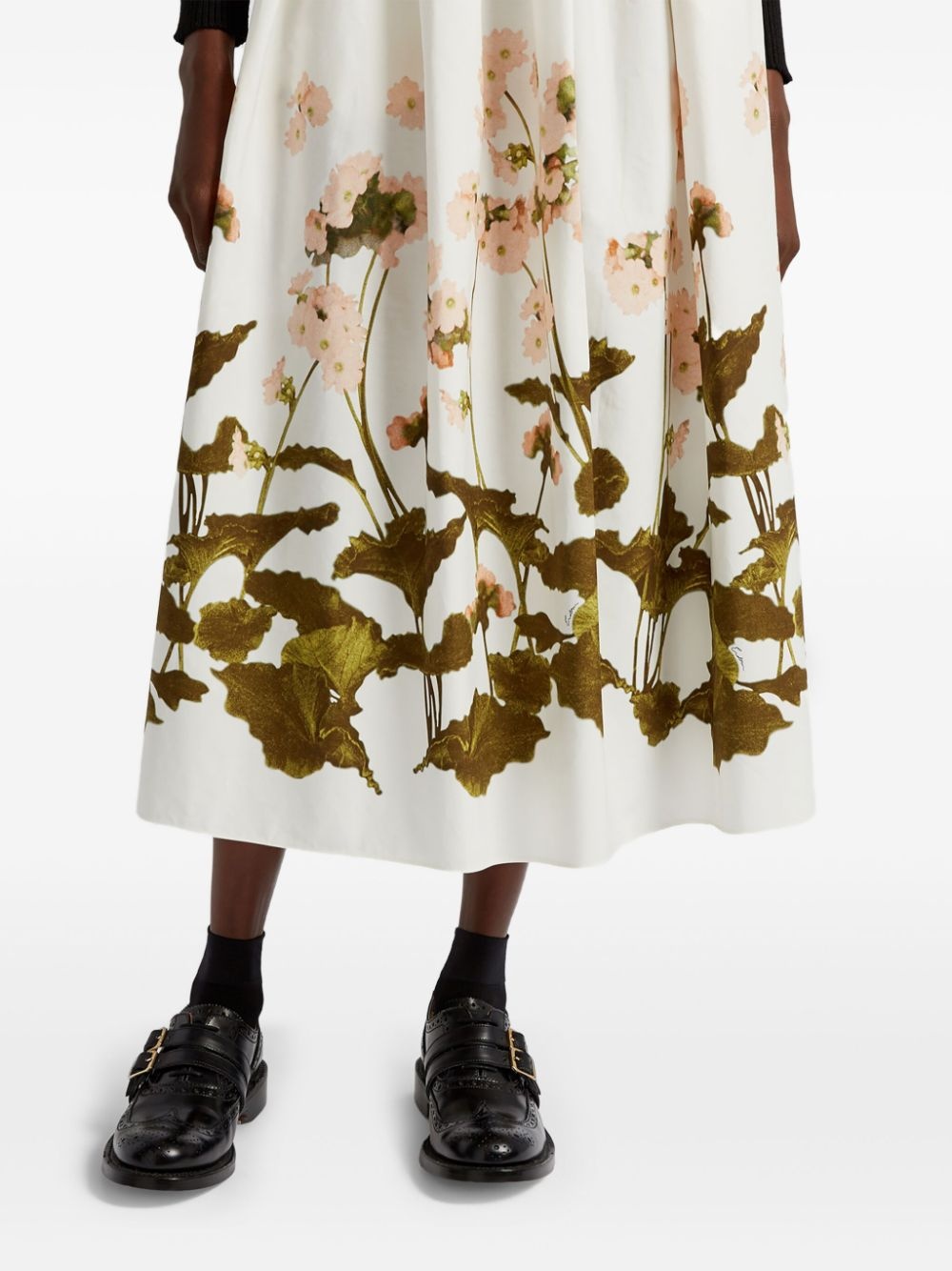 gathered midi skirt - 5