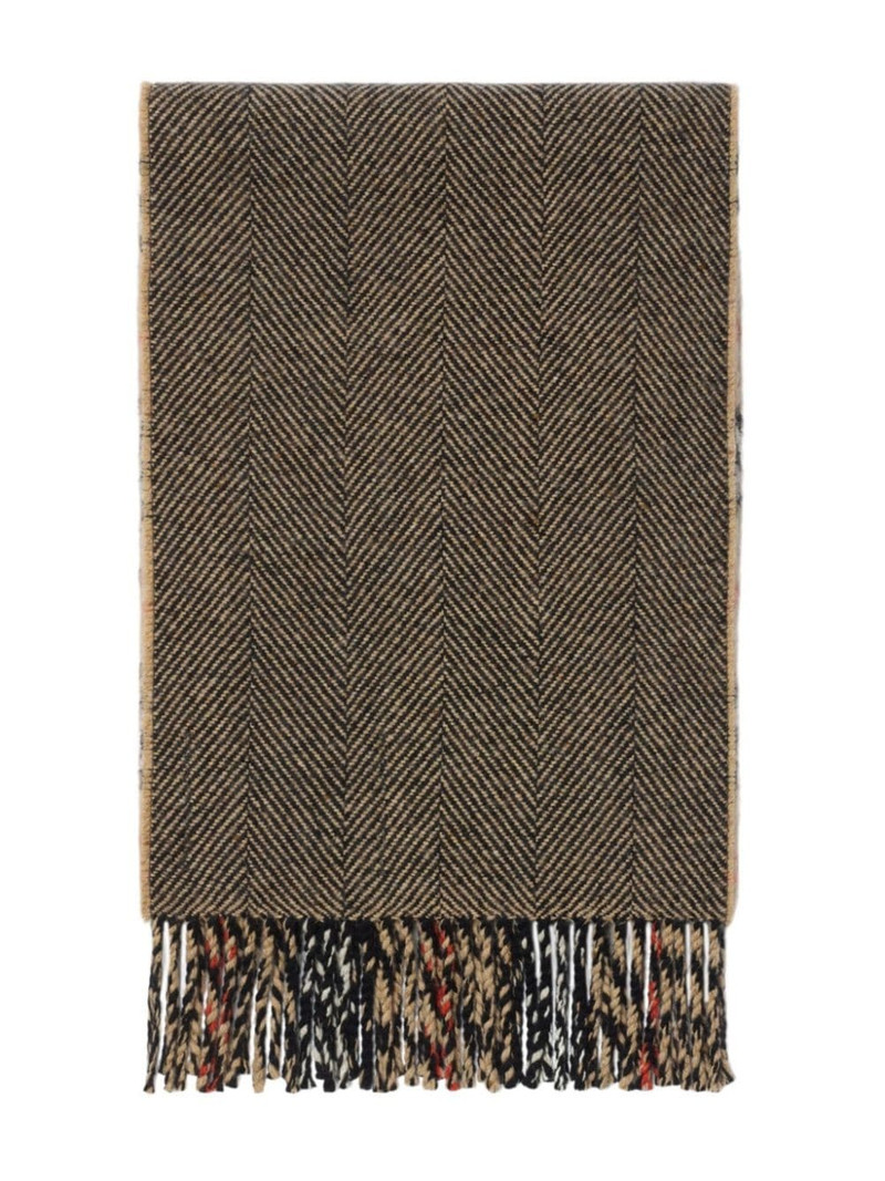 Burberry reversible checked cashmere scarf outlook