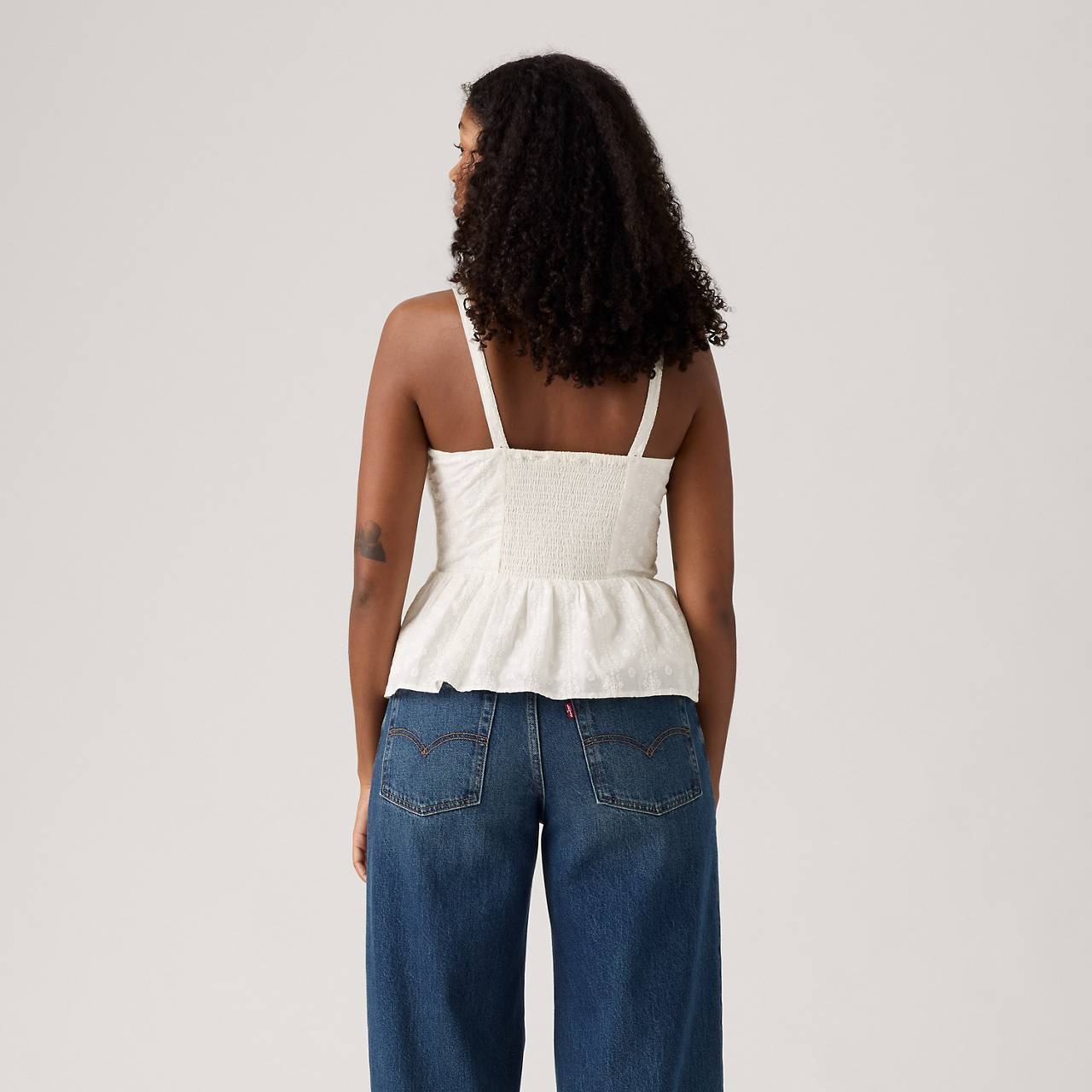 LULA EYELET PEPLUM TANK TOP - 3