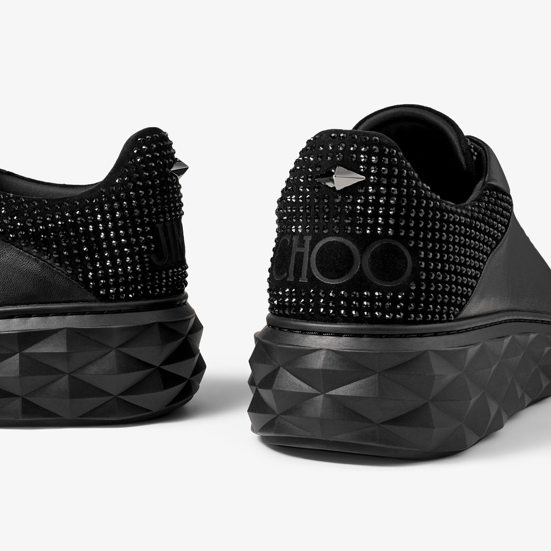 Diamond Maxi M II
Black Nappa Leather and Suede Platform Trainers - 3