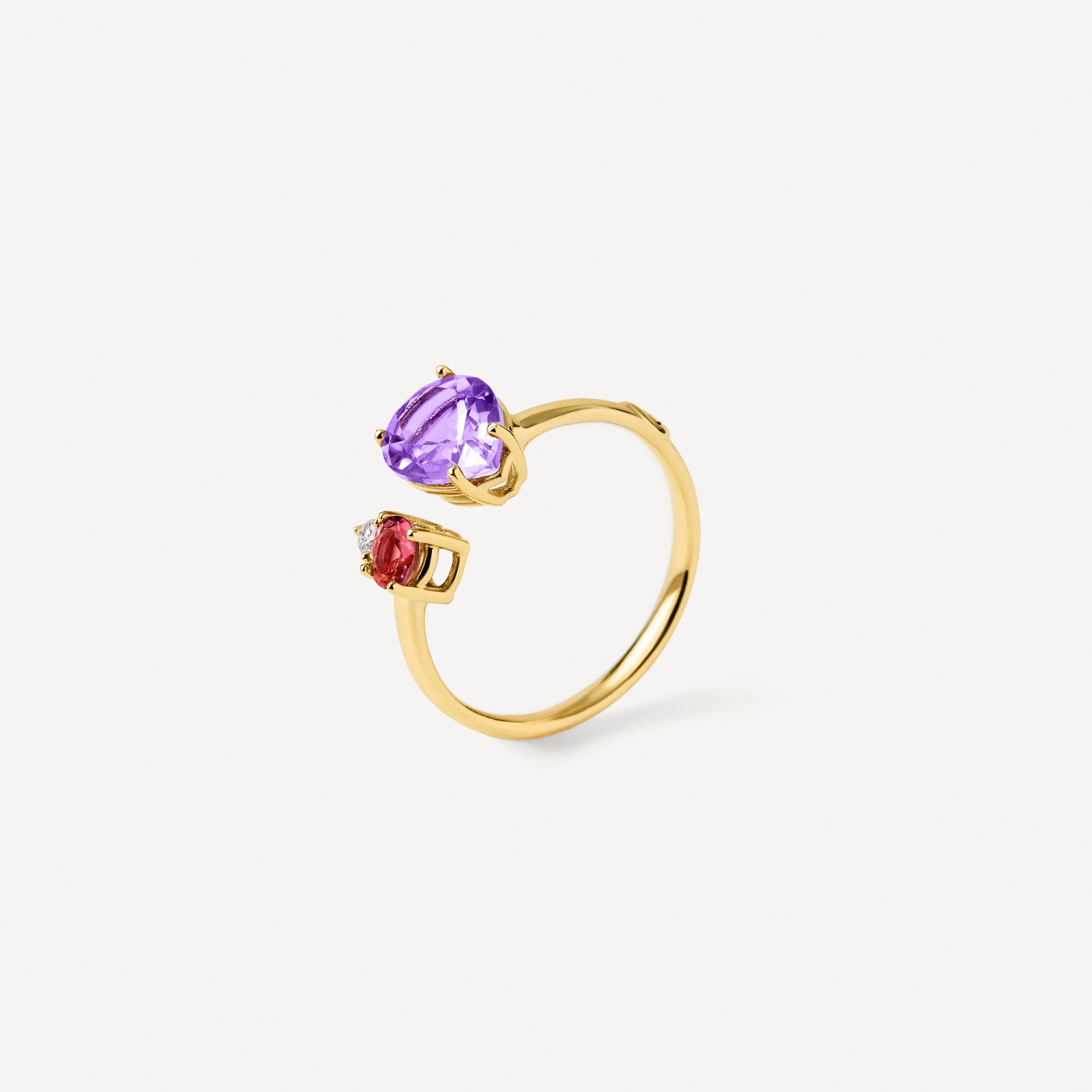 Gold open Ring with diamond, tourmaline and amethyst TOUS ATELIER - 1