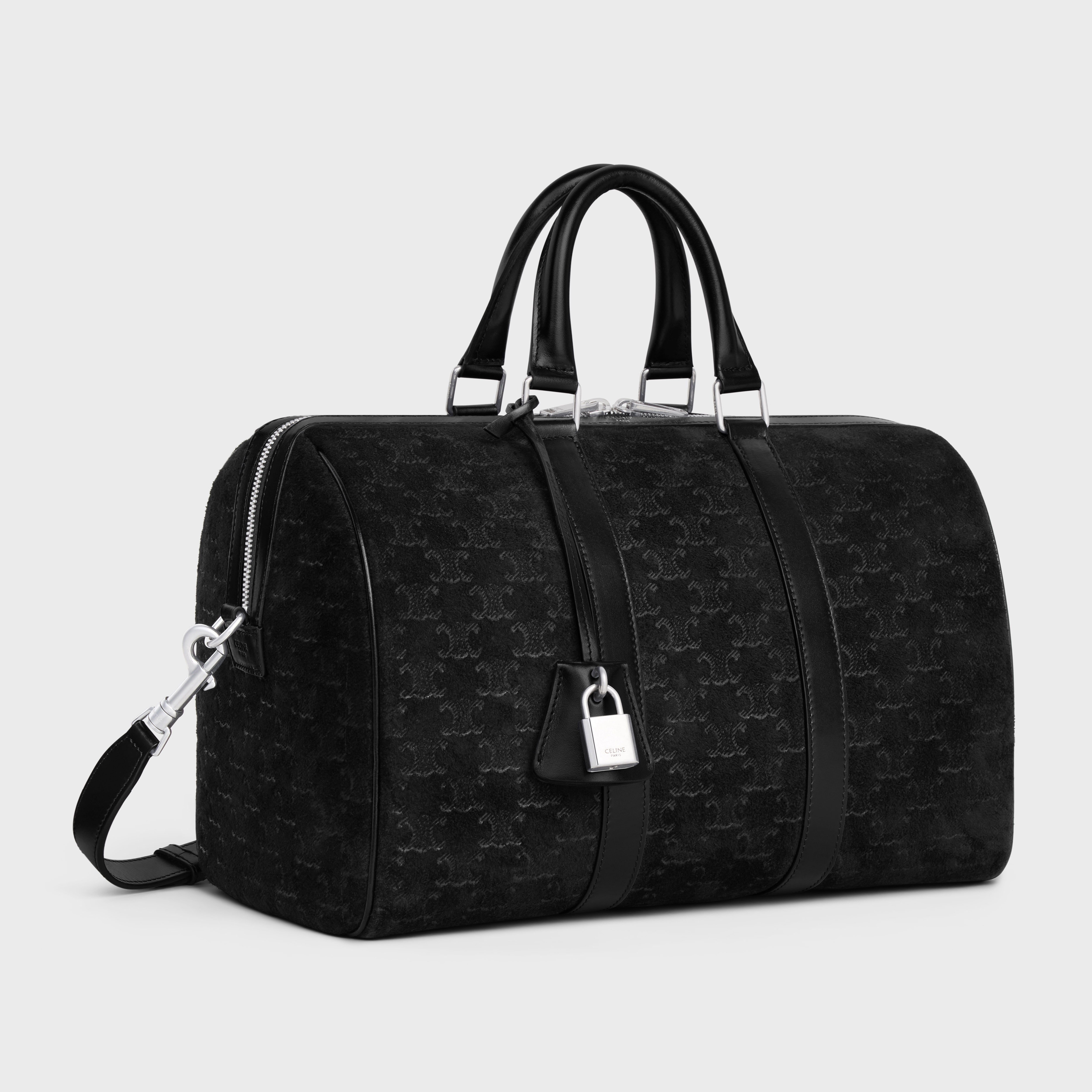 LARGE BOSTON in SUEDE CALFSKIN WITH TRIOMPHE EMBOSSED - 2