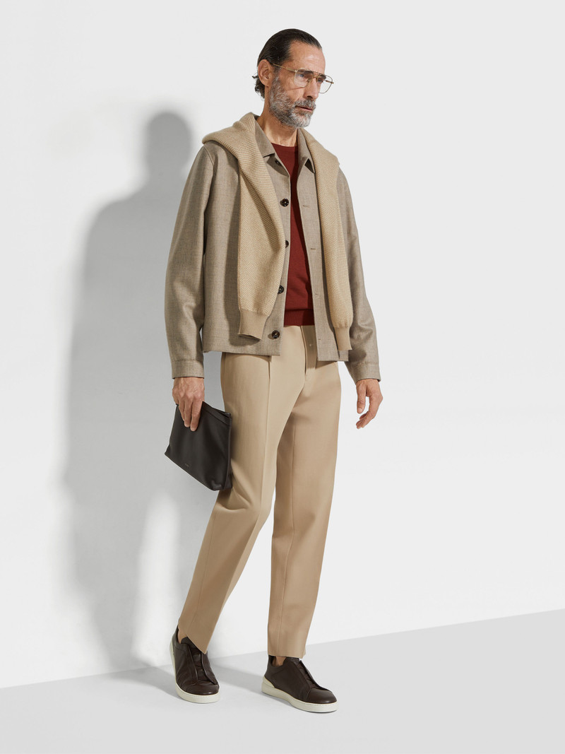 ZEGNA CASHMERE SILK AND LINEN CHORE JACKET outlook