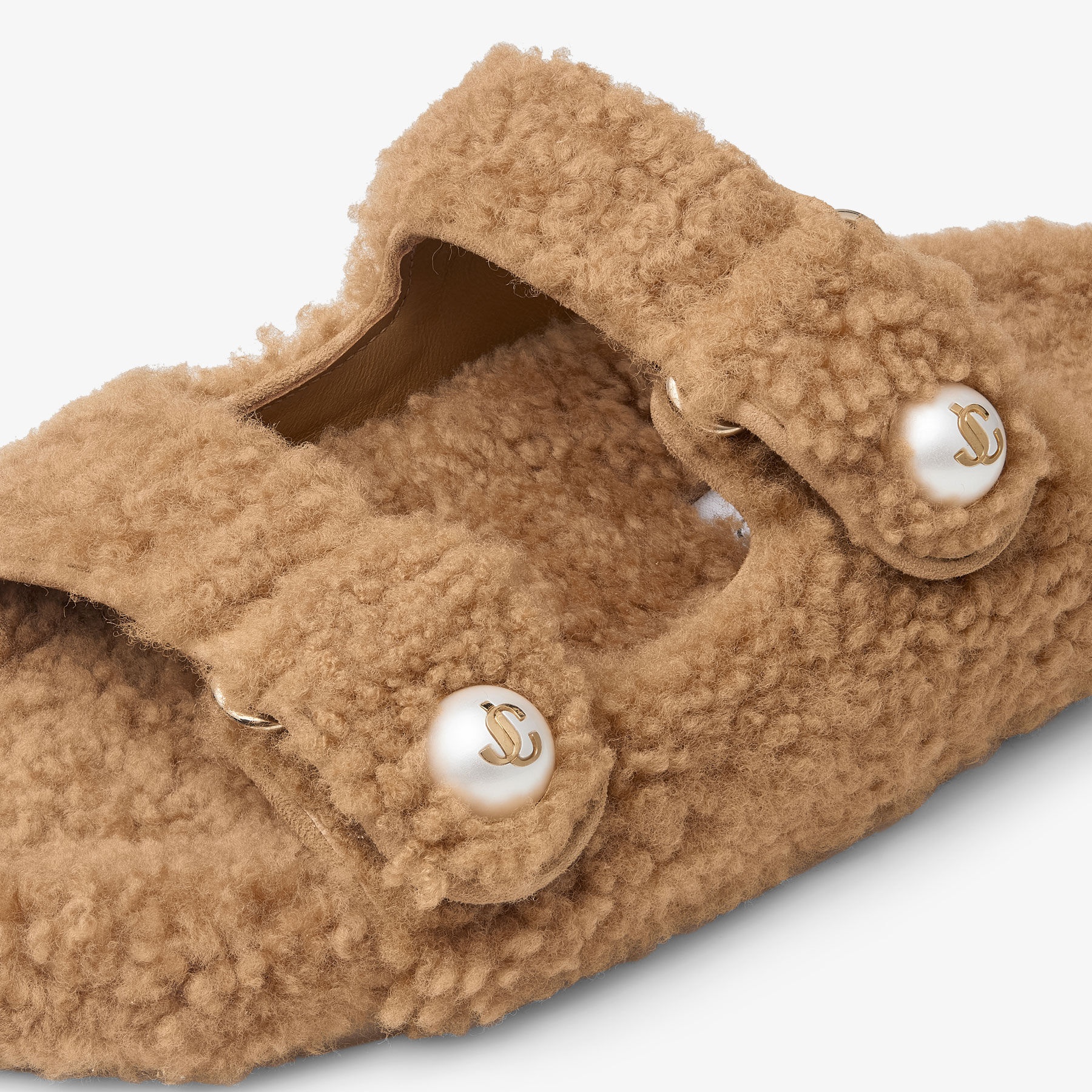 Fayence Sandal
Rattan Curly Shearling Sandals - 3