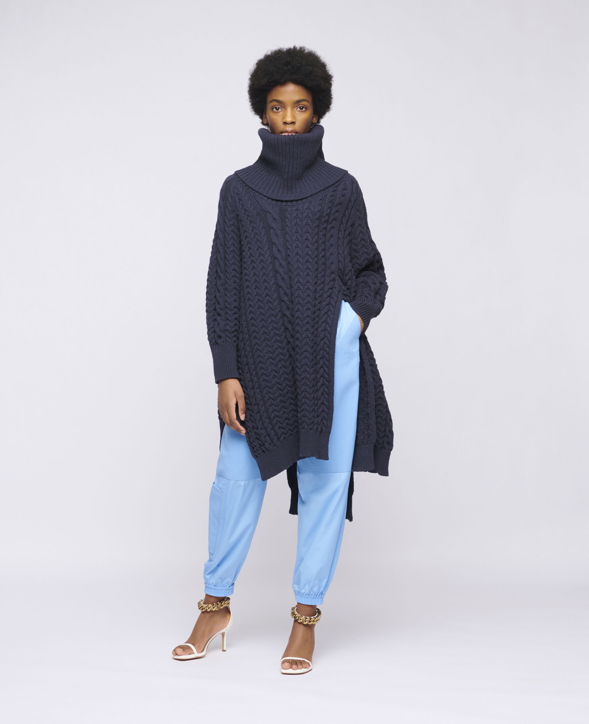 Aran Stitch Cape - 2