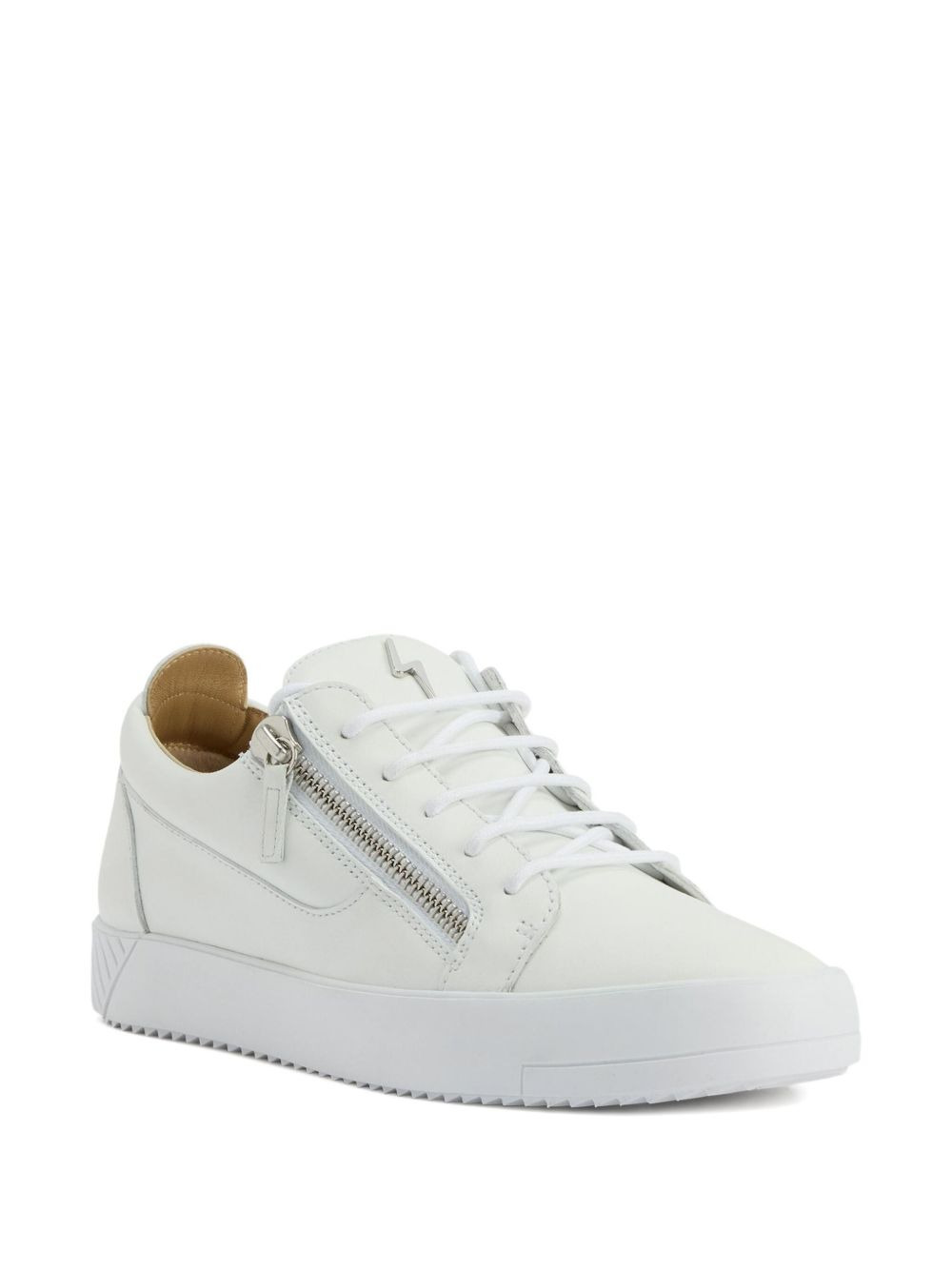 Frankie zip-detail lace-up sneakers - 2