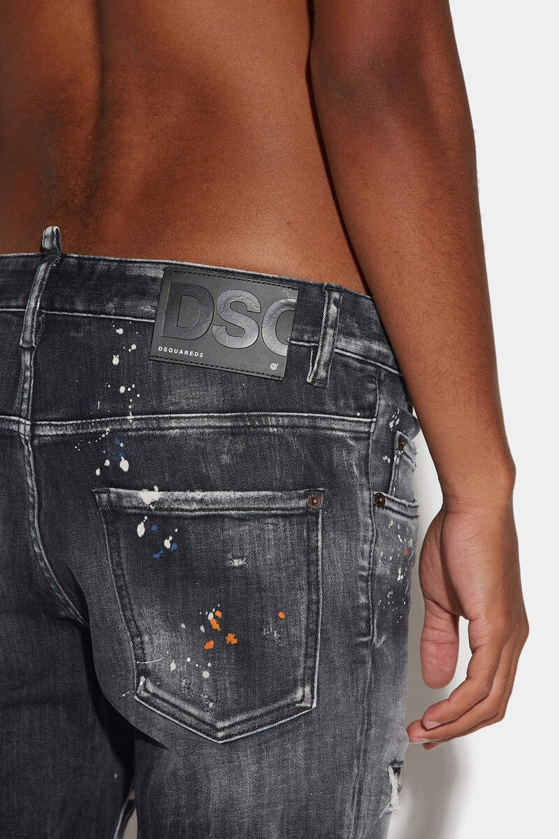 BLACK ORANGE SPOTS WASH SUPER TWINKY JEANS - 4