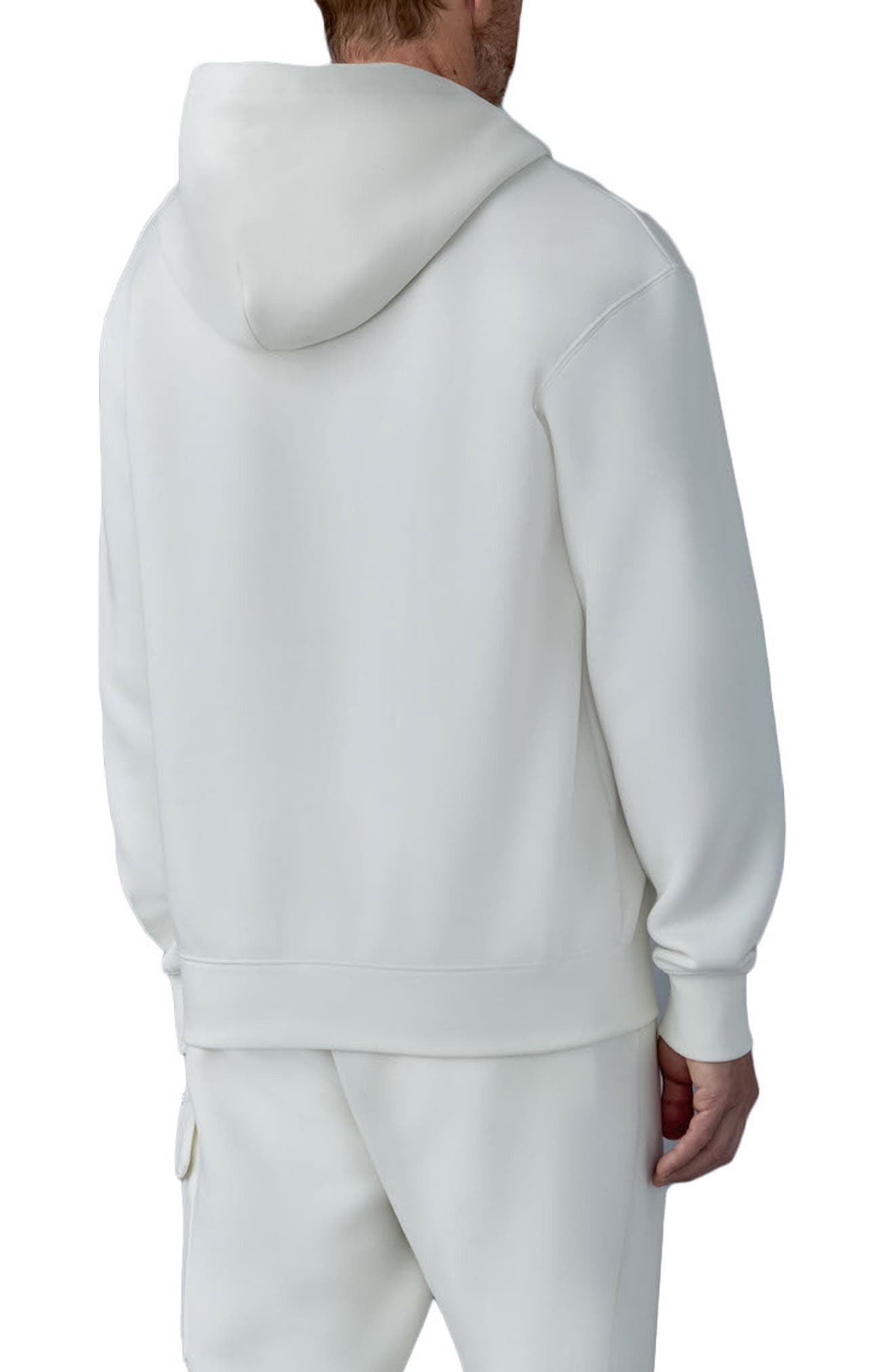 Mackage Krystian Double Face Jersey Hoodie in Cream at Nordstrom - 2