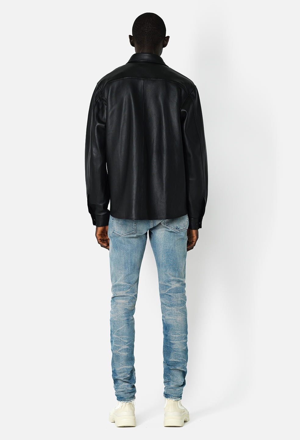 LEATHER CLOAK BUTTON UP - 5