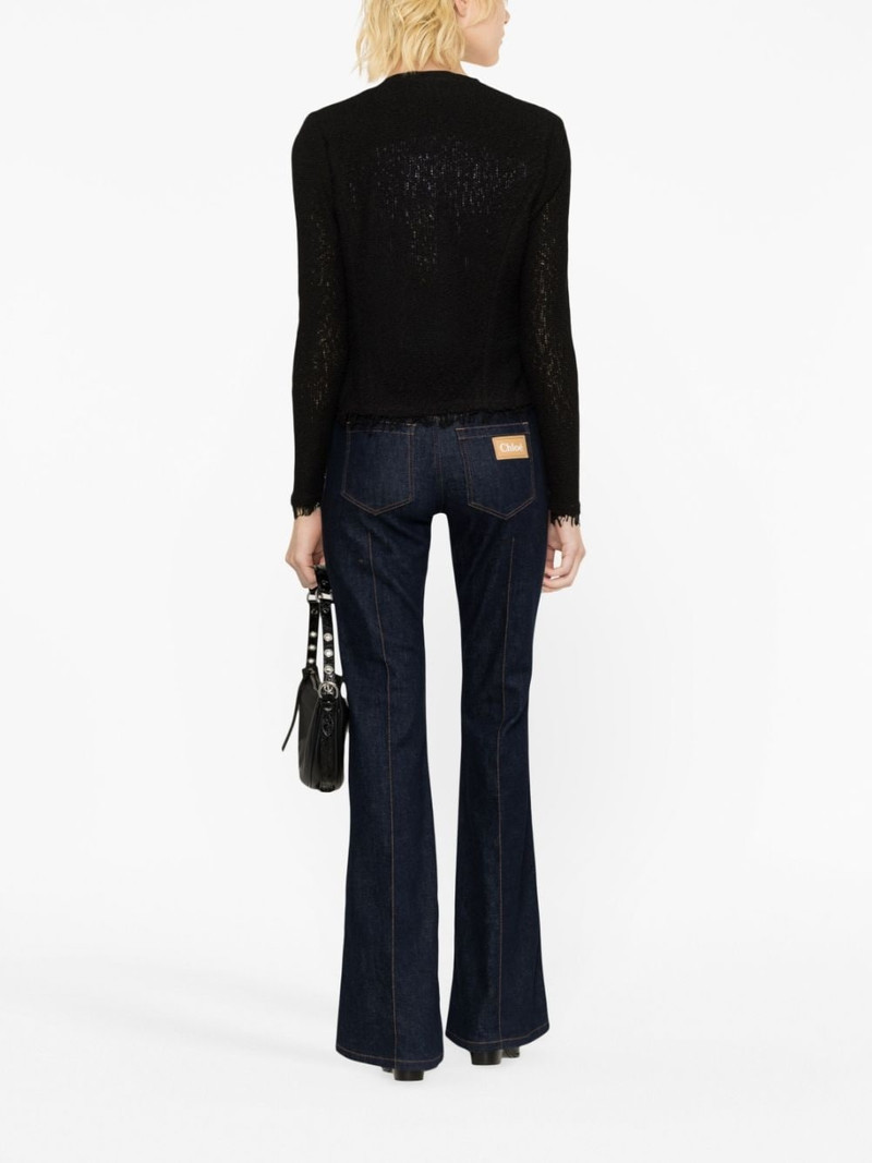 Shavani fringed-hem tweed jacket 3