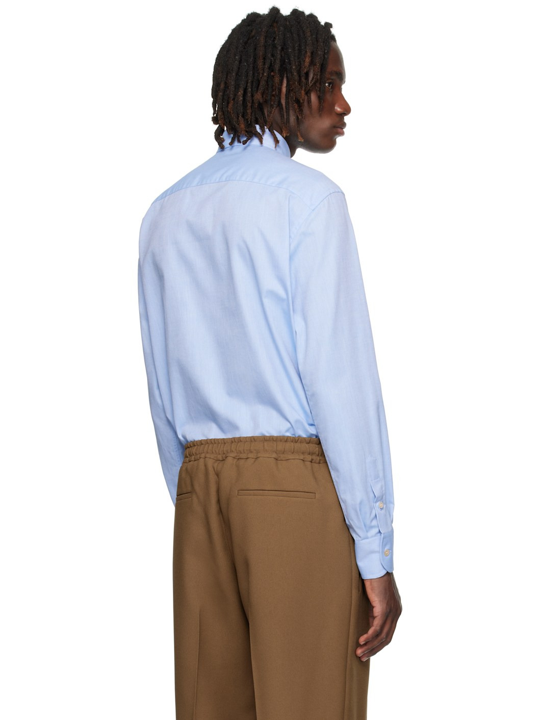 Blue VLogo Embroidered Cotton Shirt - 3