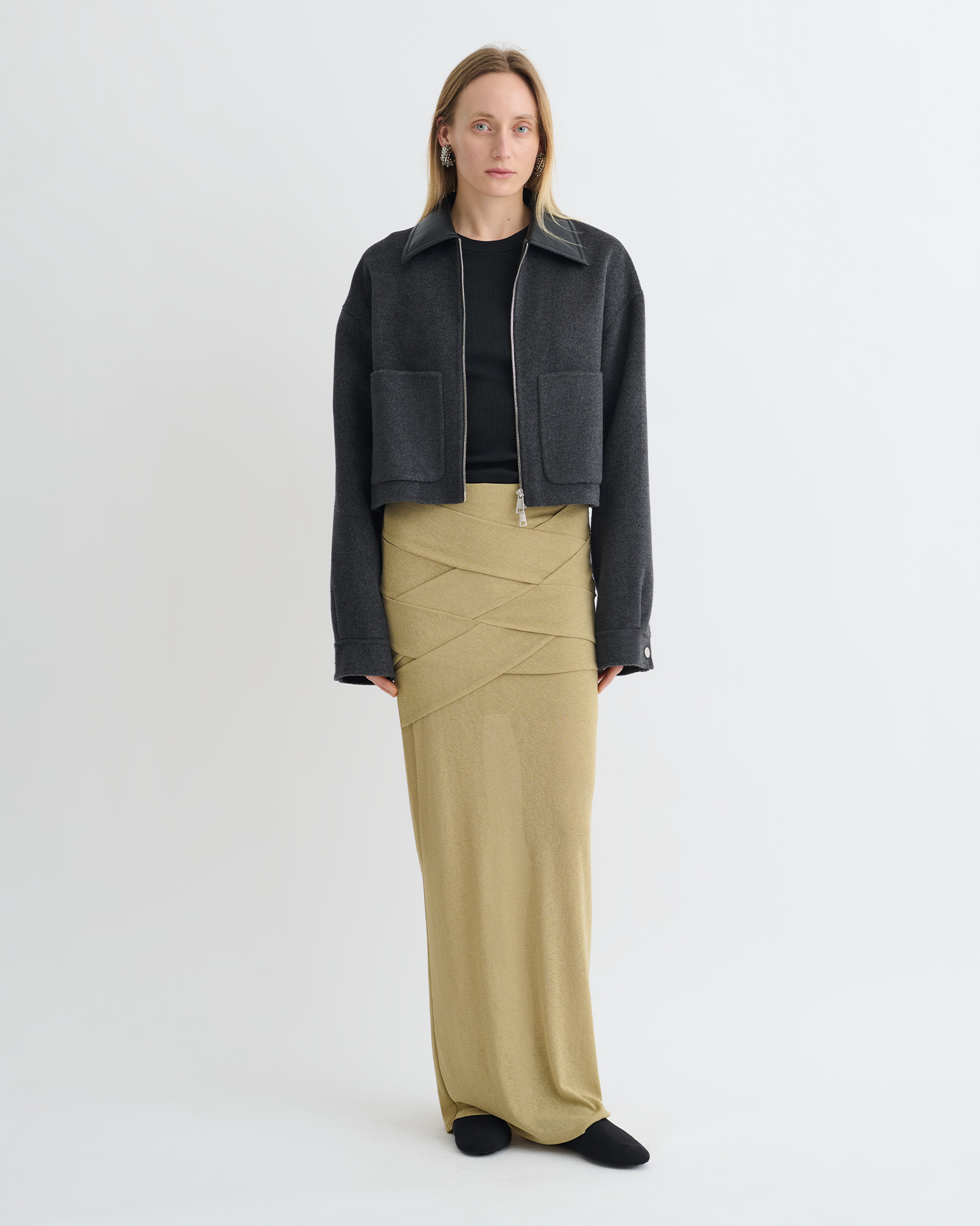Cropped Double Wool Jacket - 4