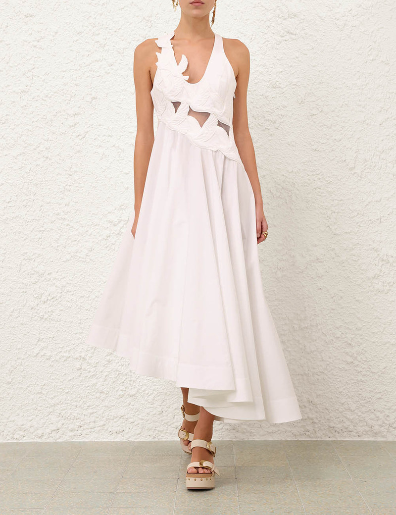Zimmermann LUNA APPLIQUE MIDI DRESS outlook