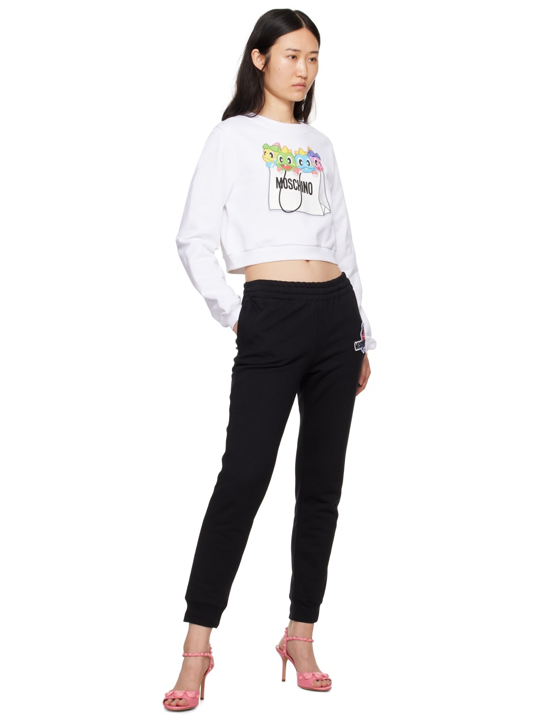 Moschino Black Puzzle Bobble Lounge Pants | REVERSIBLE