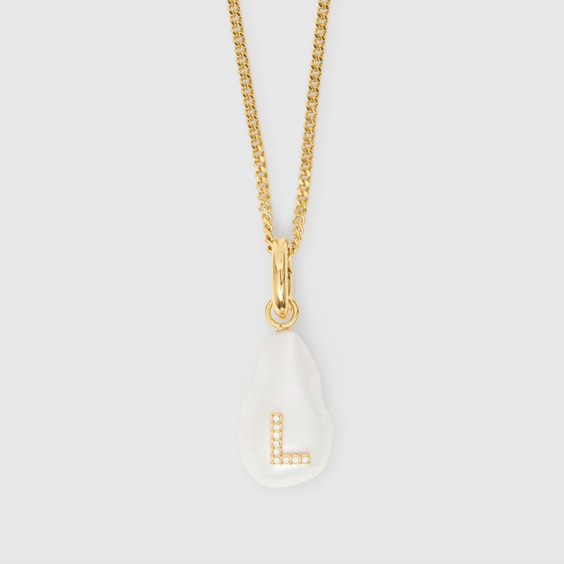 ‘L’ Crystal and Resin Pearl Letter Charm – Online Exclusive 5