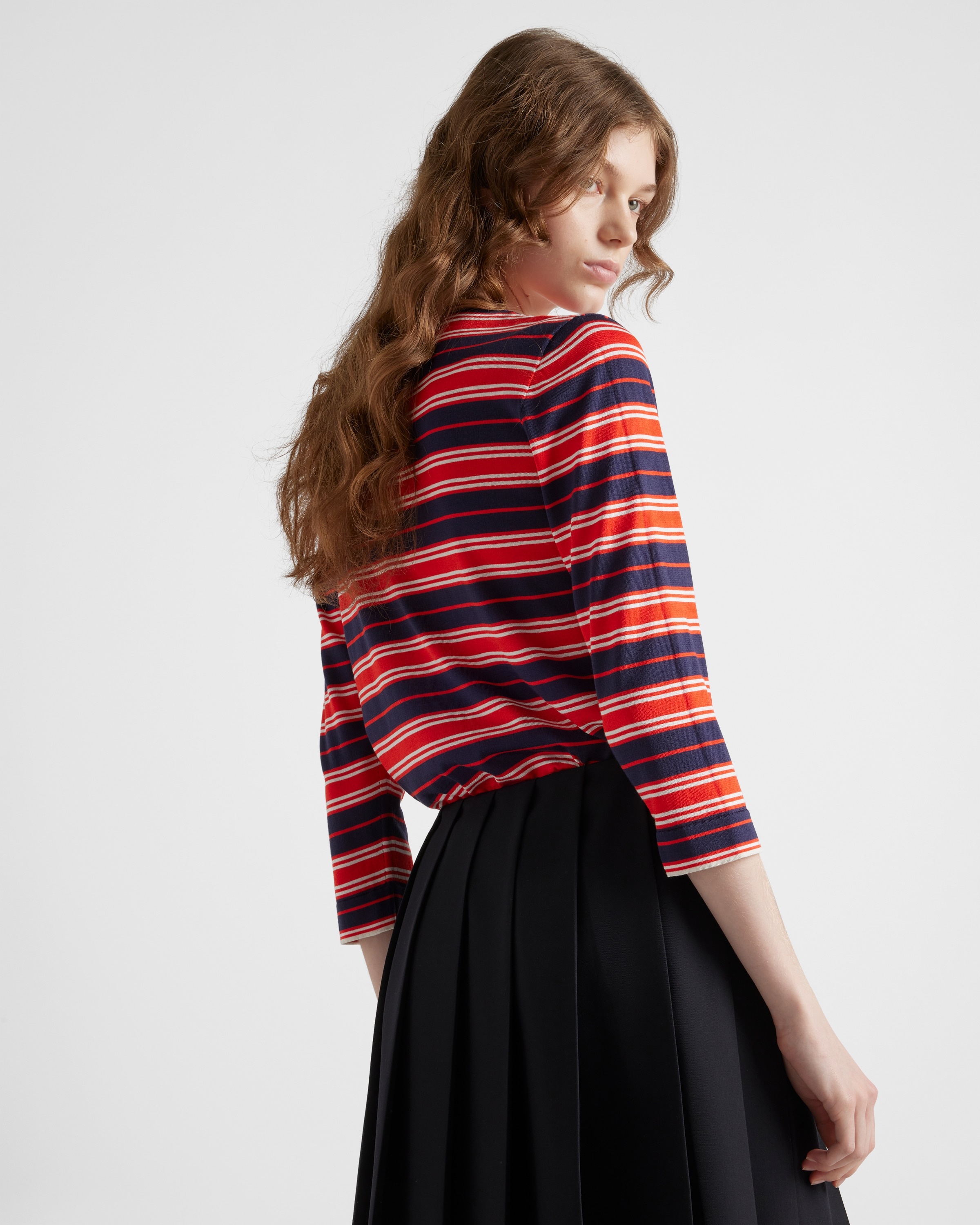 Silk boat neck sweater - 5
