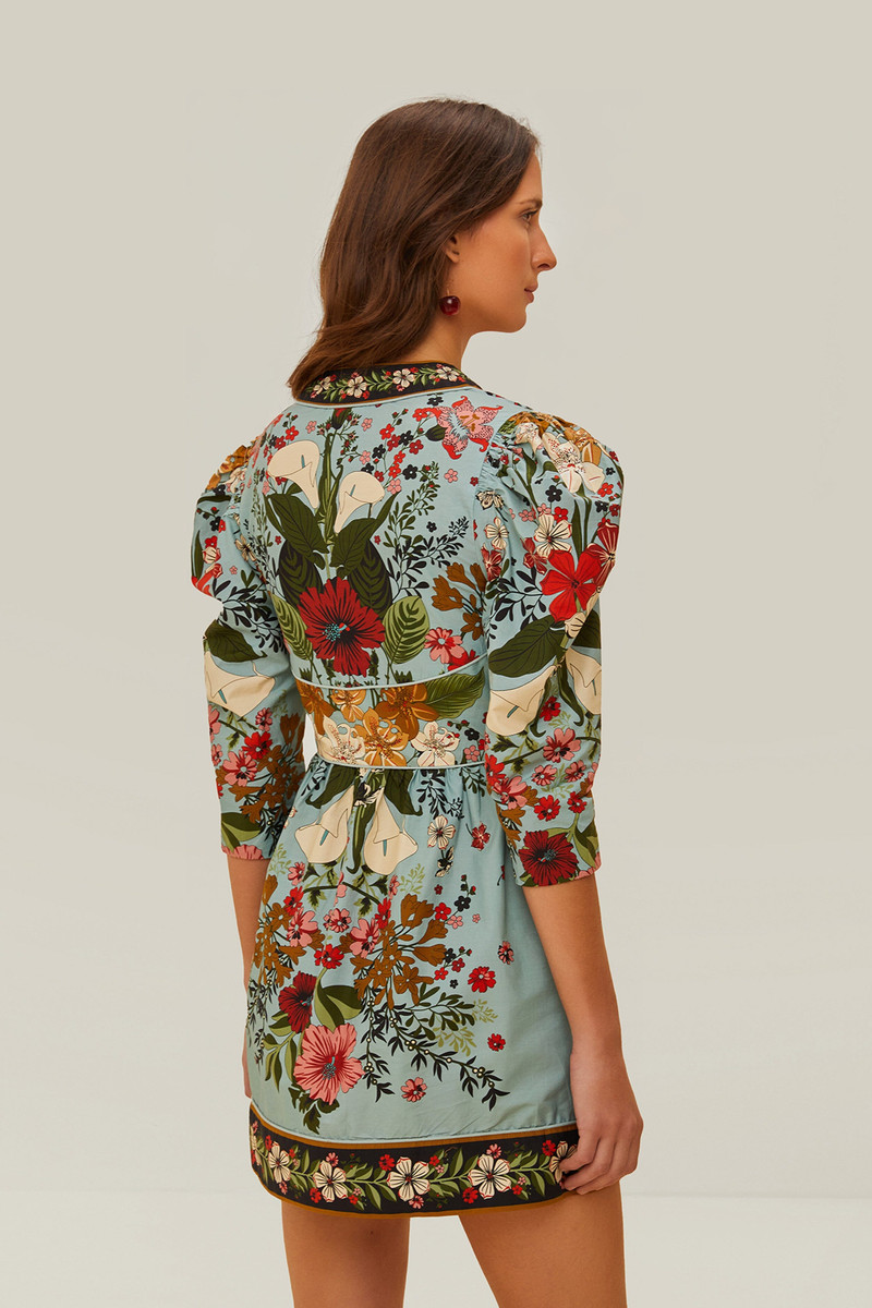 Blue Beauty Bouquet Mini Dress 4