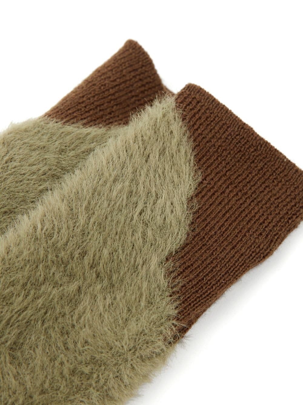 two-tone faux-fur gloves - 3