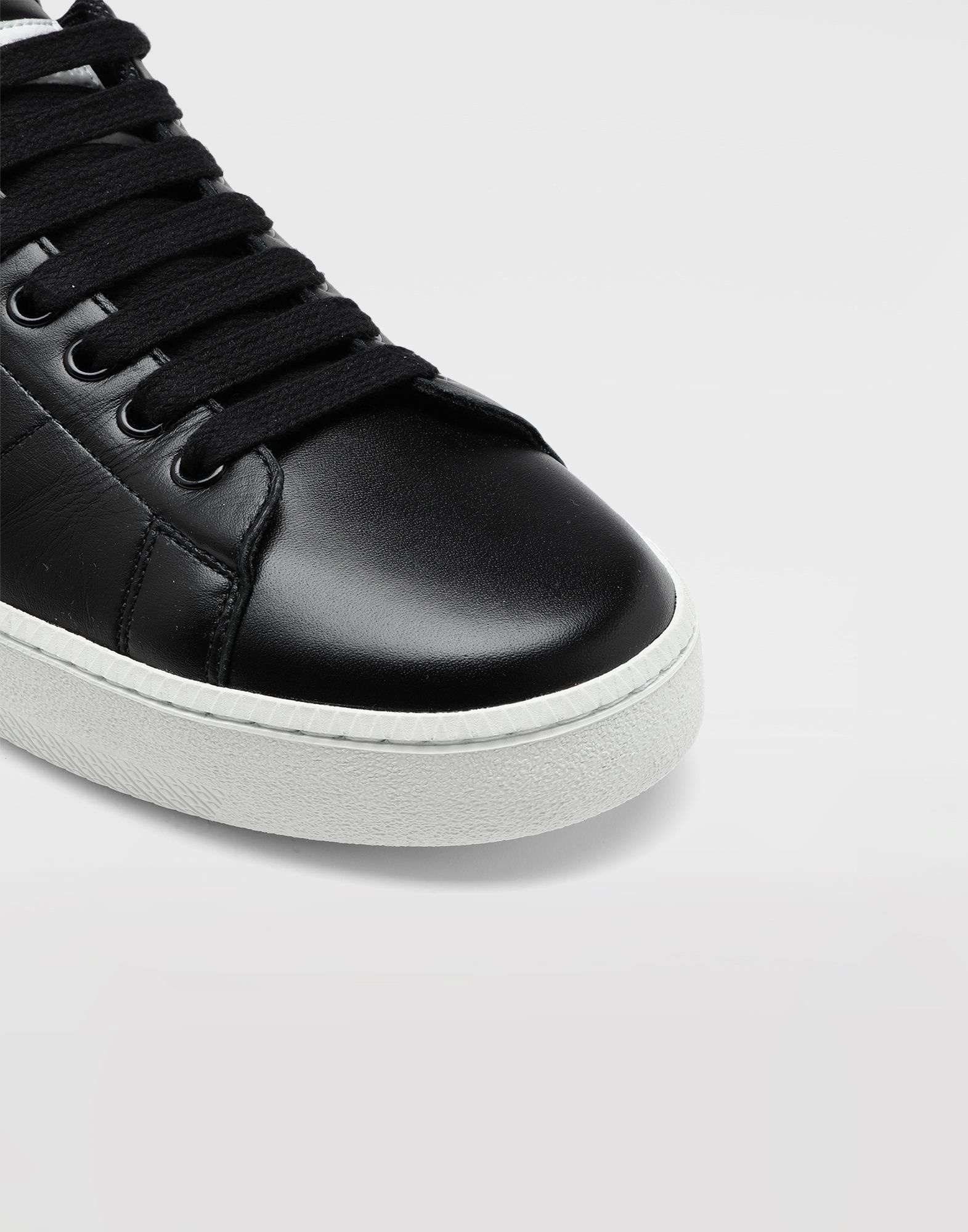 Wedge leather tennis shoes - 5
