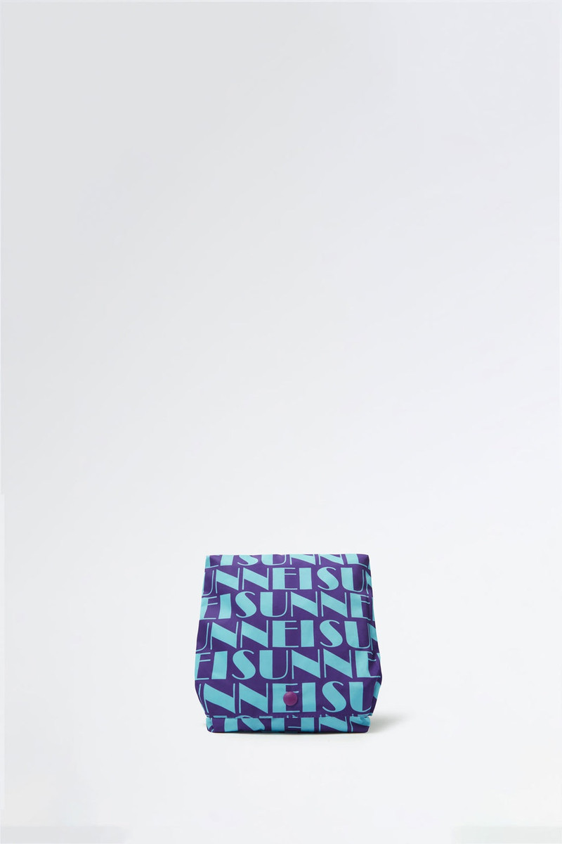 REVERSIBLE AZURE & PURPLE LOGO SHOPPER BAG 5