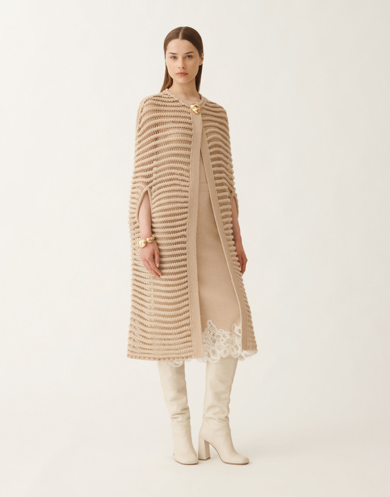 Long cape in camel 3