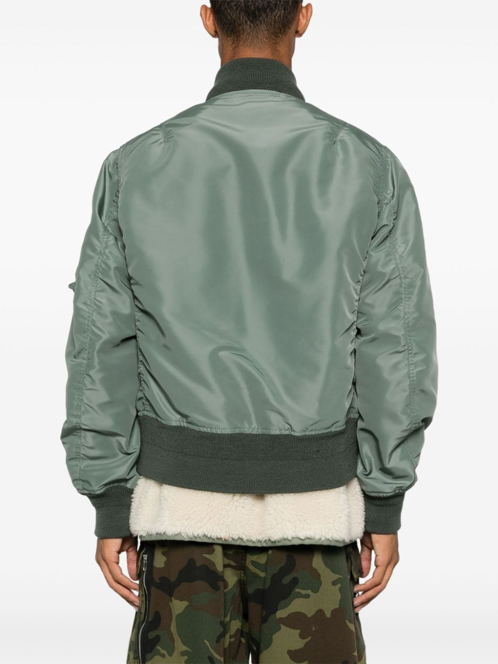 Sacai Men Bomber Jacket With Stitching - 2