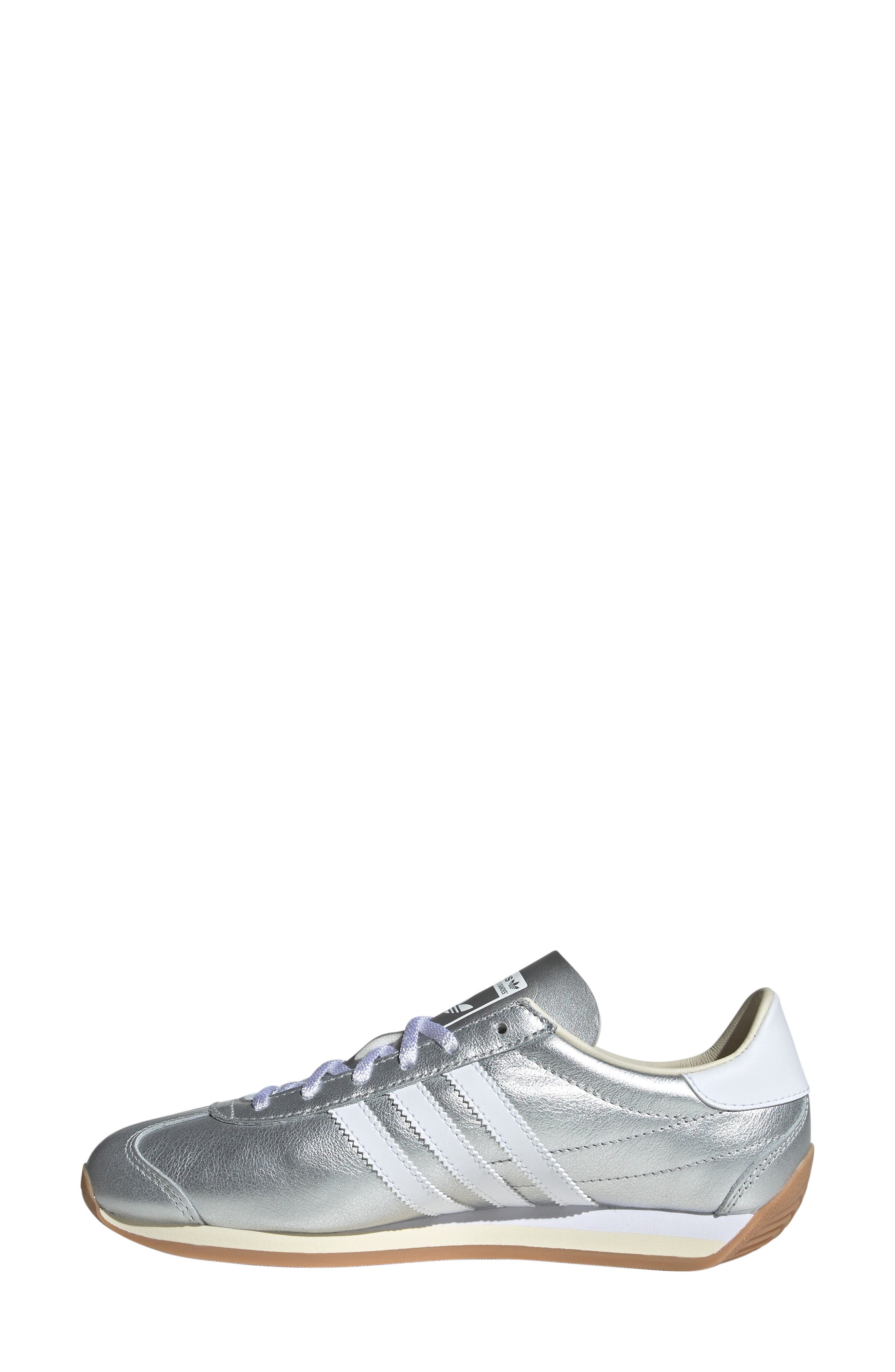 adidas Country Low Top Sneaker in Silver Met./White/Cream at Nordstrom - 6