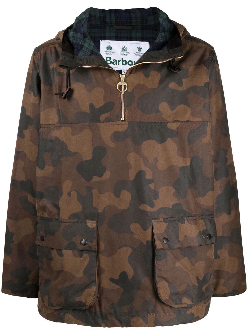 wax camouflage smock jacket - 1