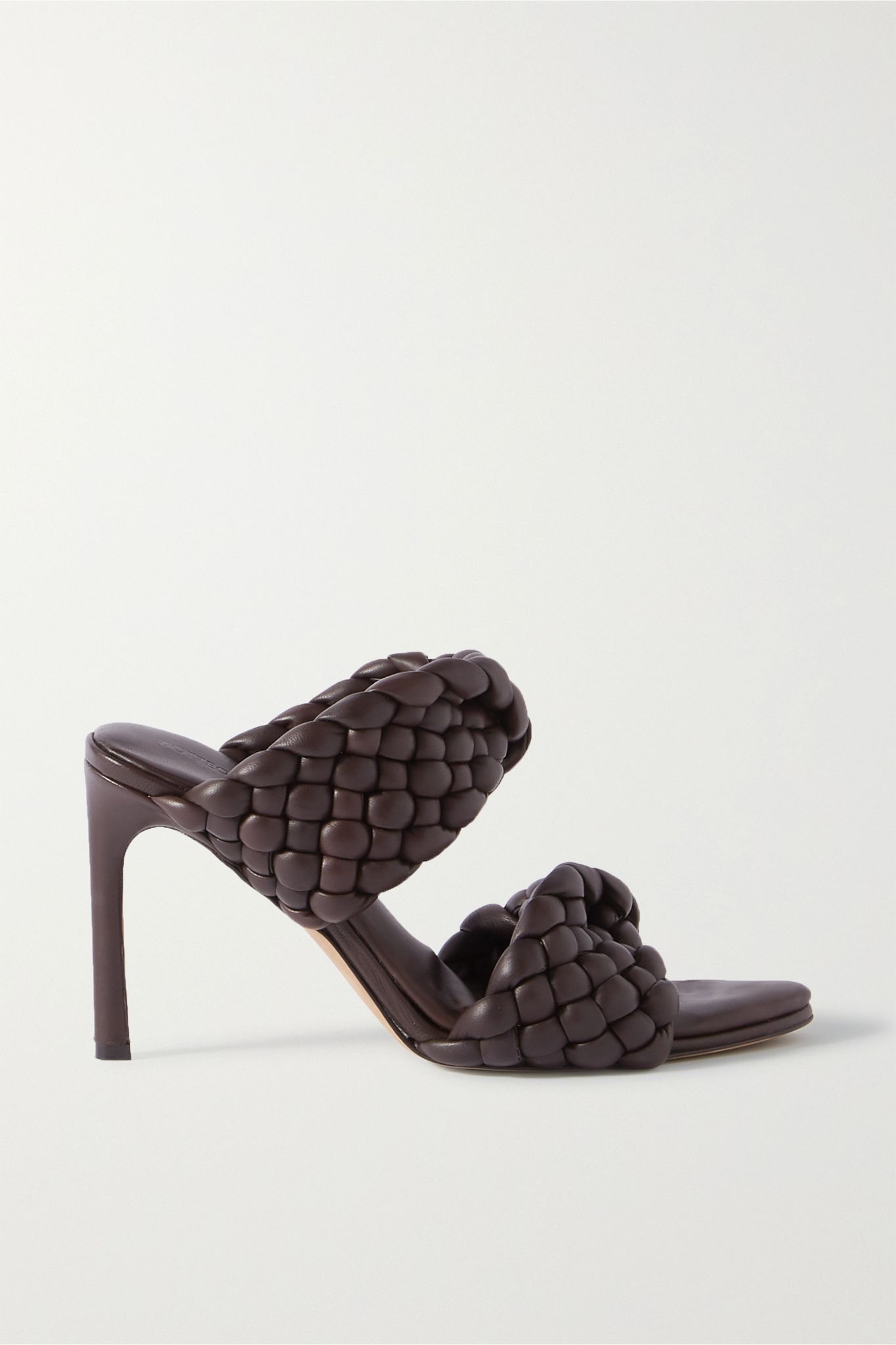 Intrecciato quilted leather mules - 1