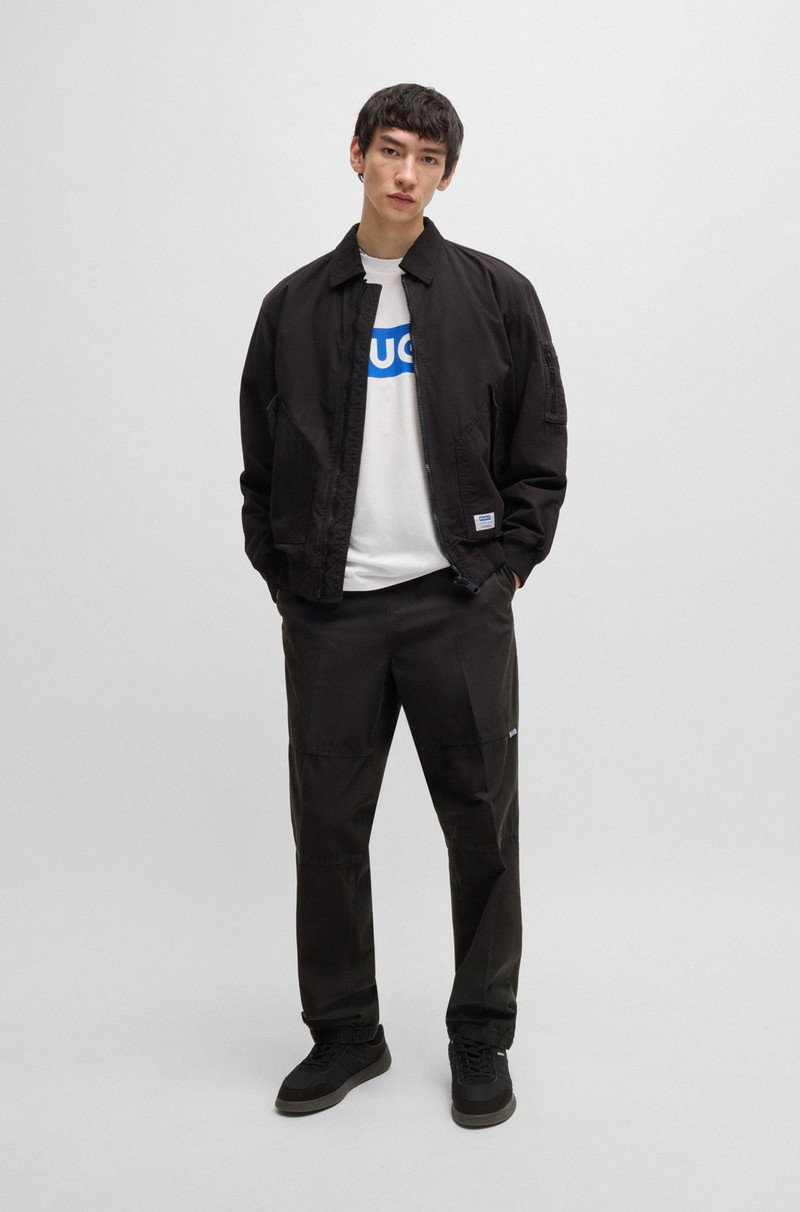 HUGO TAPERED-FIT TRACKSUIT BOTTOMS IN RIPSTOP COTTON outlook