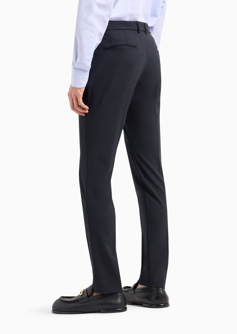 Trousers in two-way stretch virgin wool 3