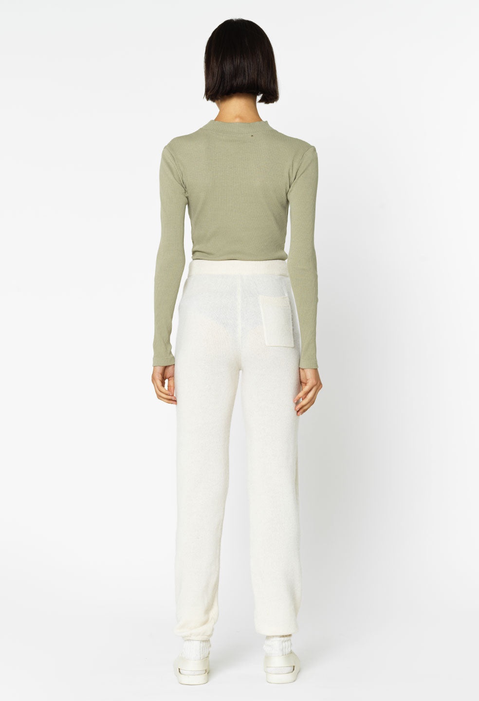 TWO TONE CASHMERE SWEATPANTS - 3