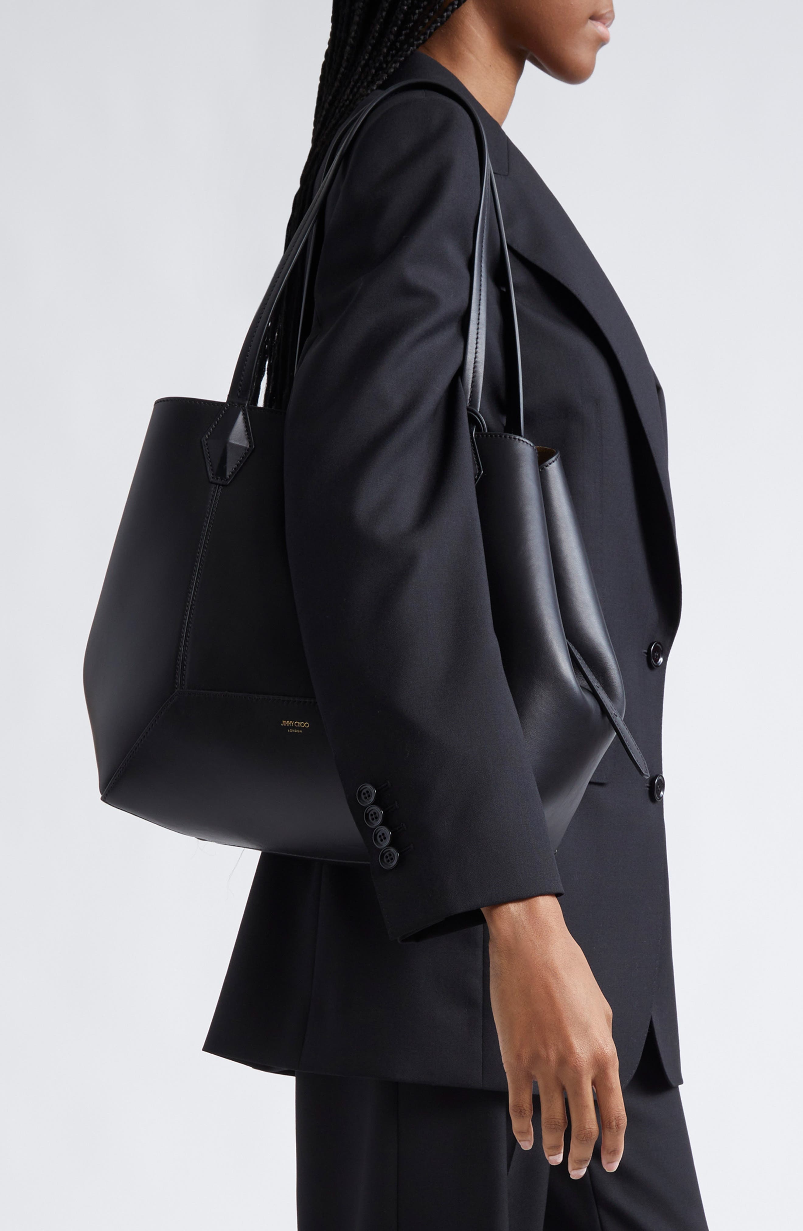 Jimmy Choo Medium Diamond Leather Tote in Black at Nordstrom - 2