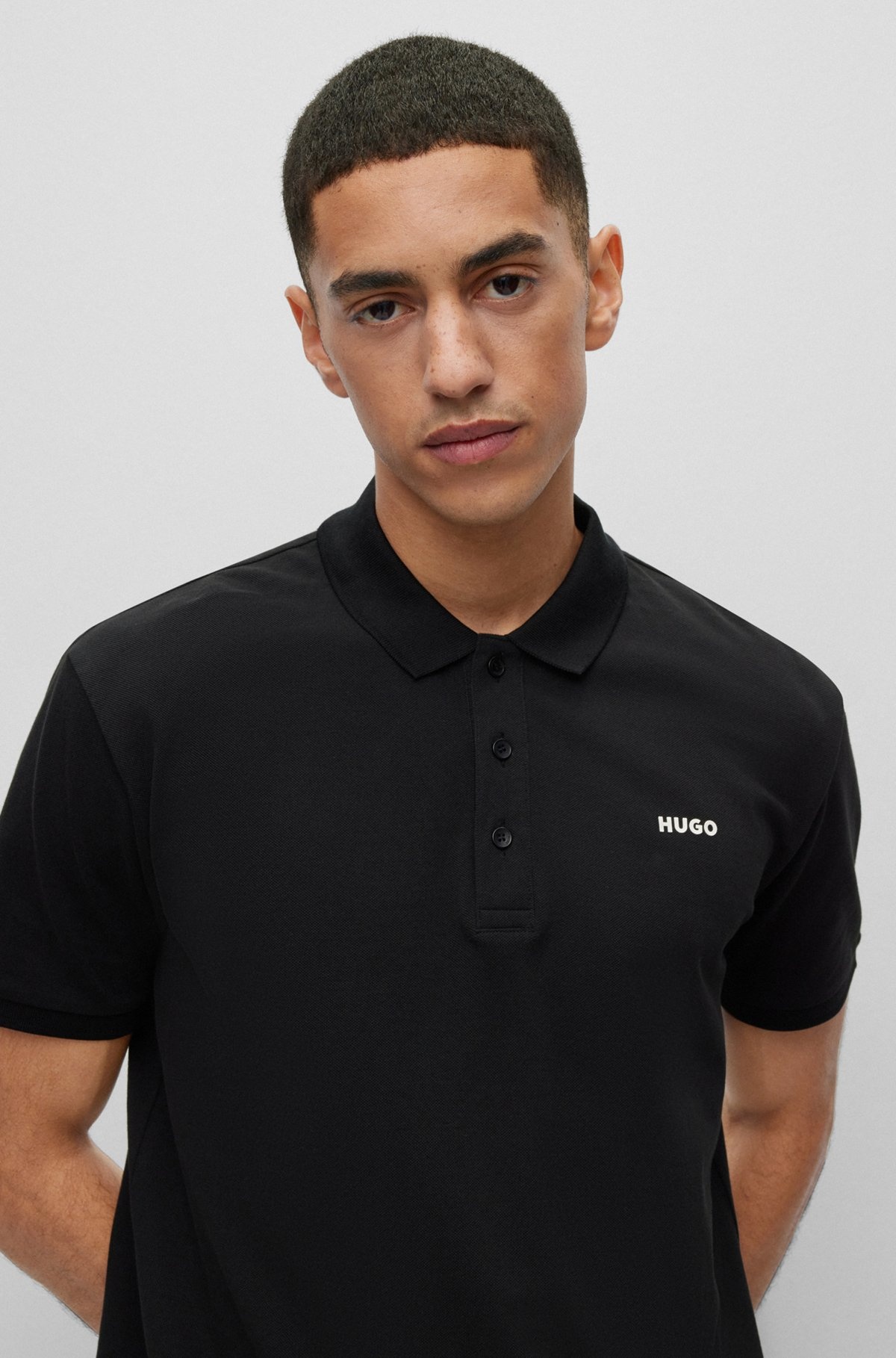 COTTON-PIQUÉ POLO SHIRT WITH LOGO PRINT - 3