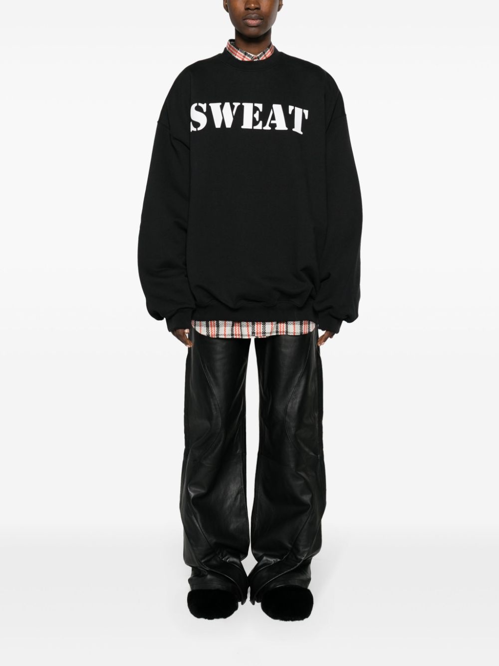 Sweat cotton-blend sweatshirt - 3