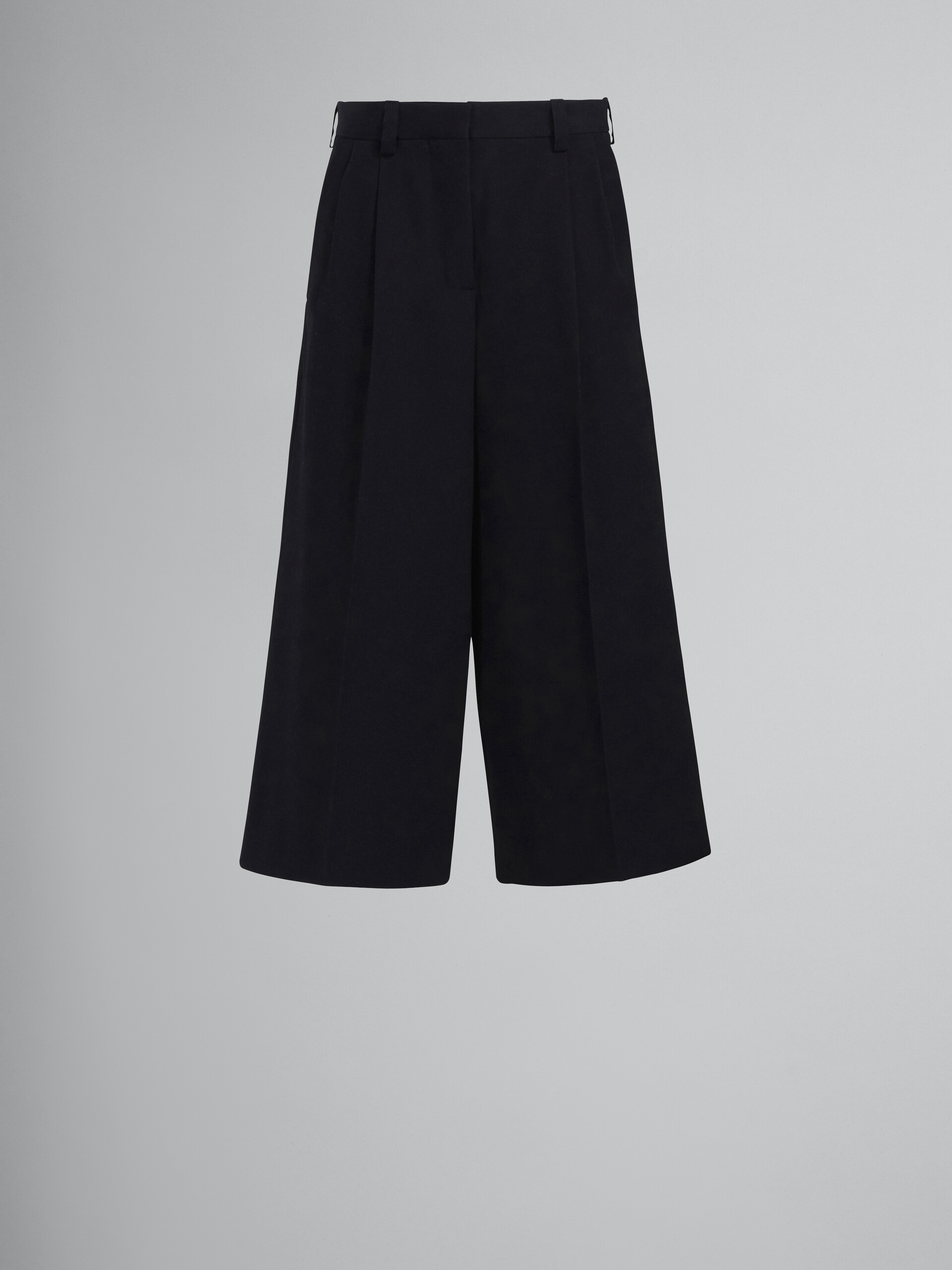 CROPPED BLACK TAILORED PANTS - 1