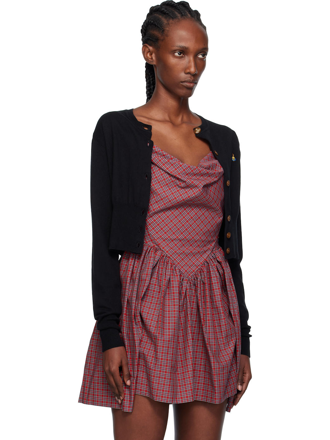 Black Bea Cropped Cardigan - 2