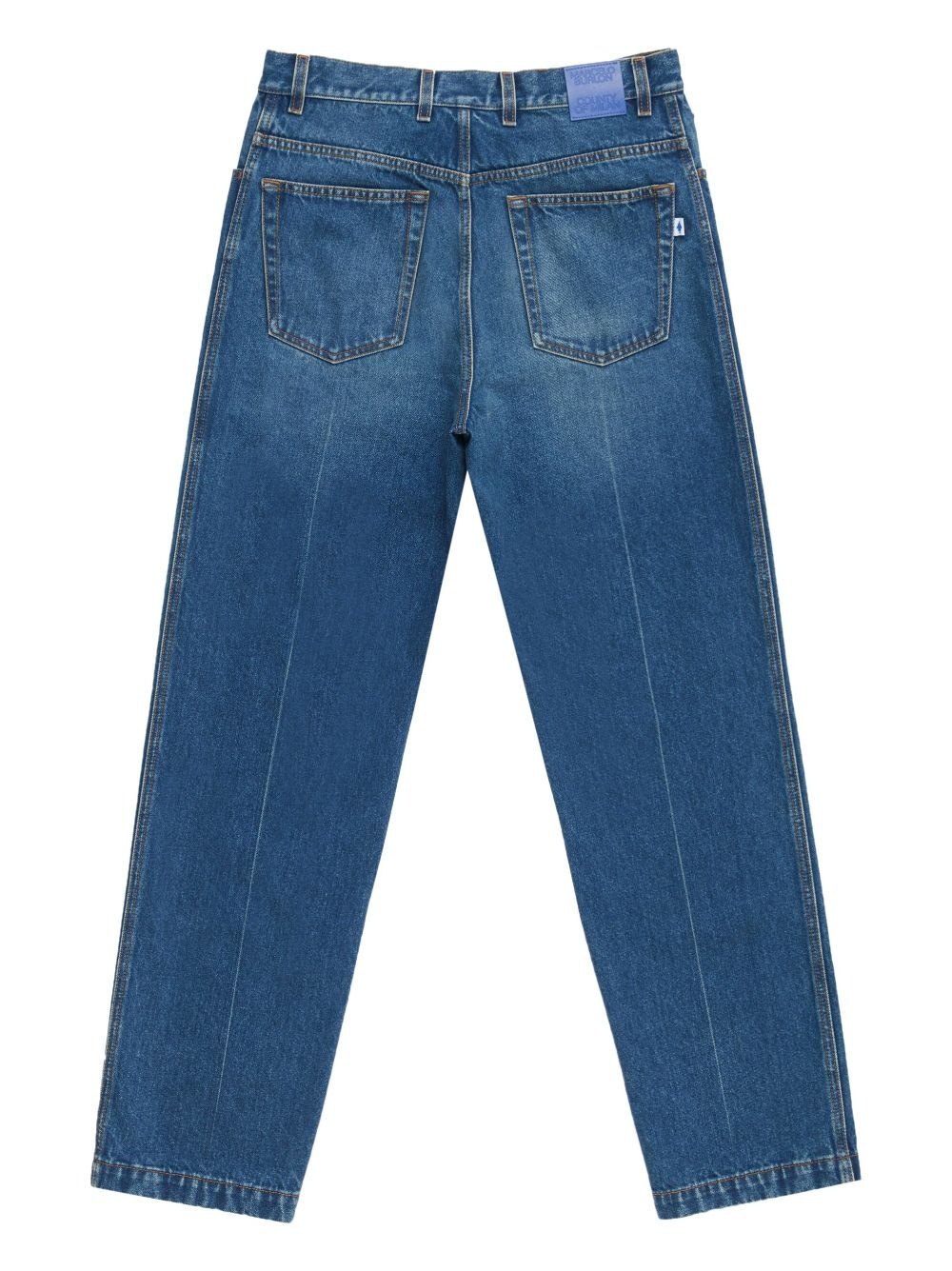 dark-wash straight-leg jeans - 2