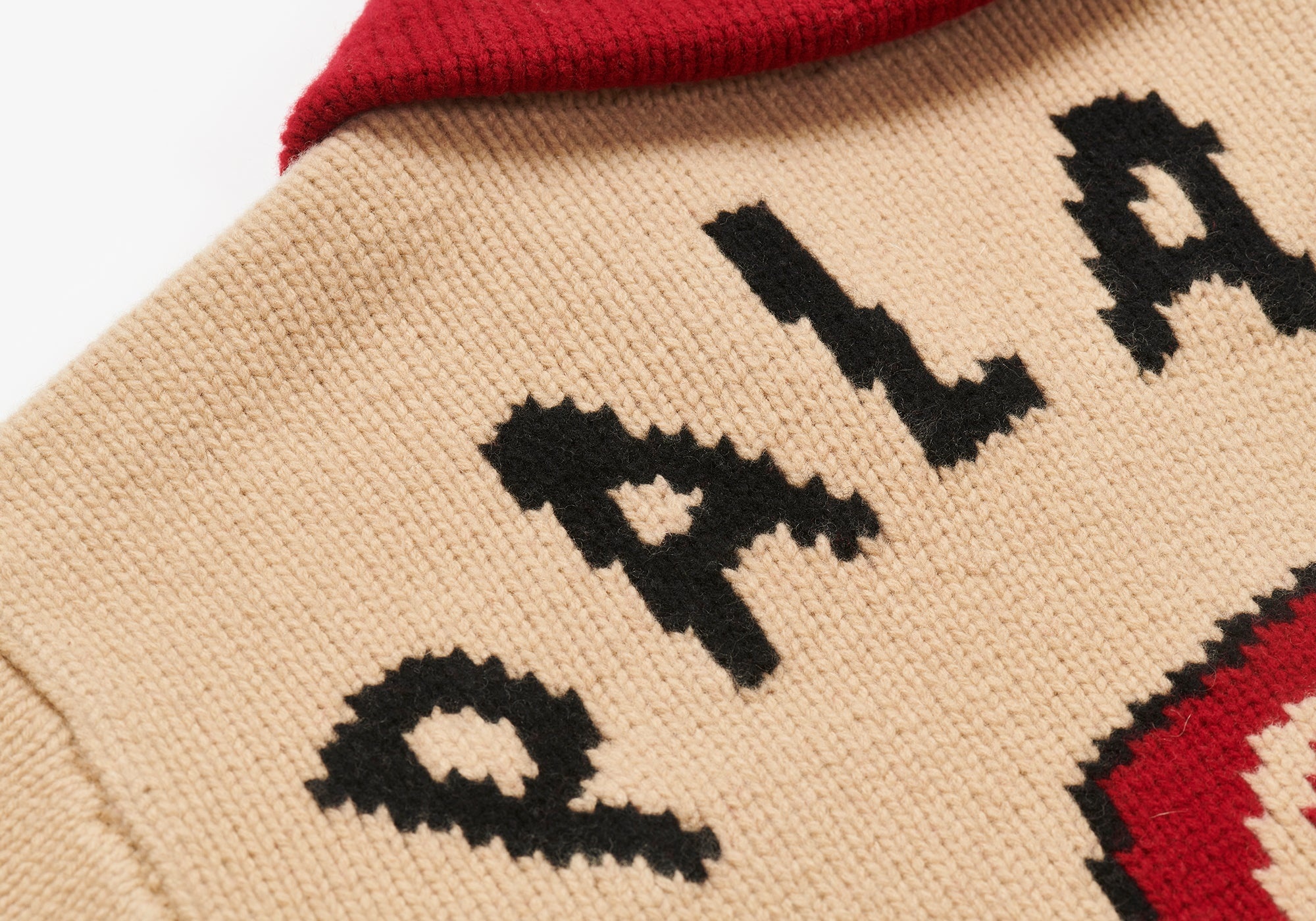 PALACE EVISU DICE COWICHAN KNIT CREAM - 4