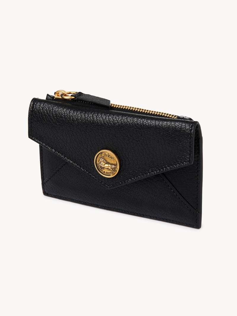 Chloé SMALL ENVELOPE PURSE WITH CARD SLOTS IN GRAINED LEATHER outlook