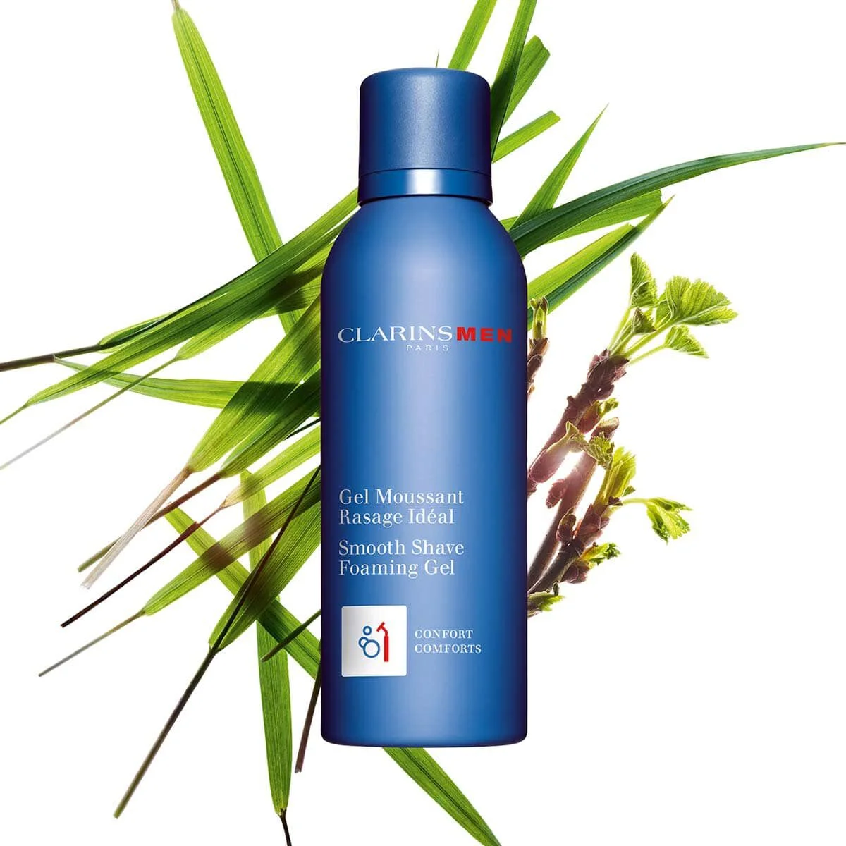 ClarinsMen Smooth Shave Foaming Gel - Moisturizing Shaving Foam for Men - 1