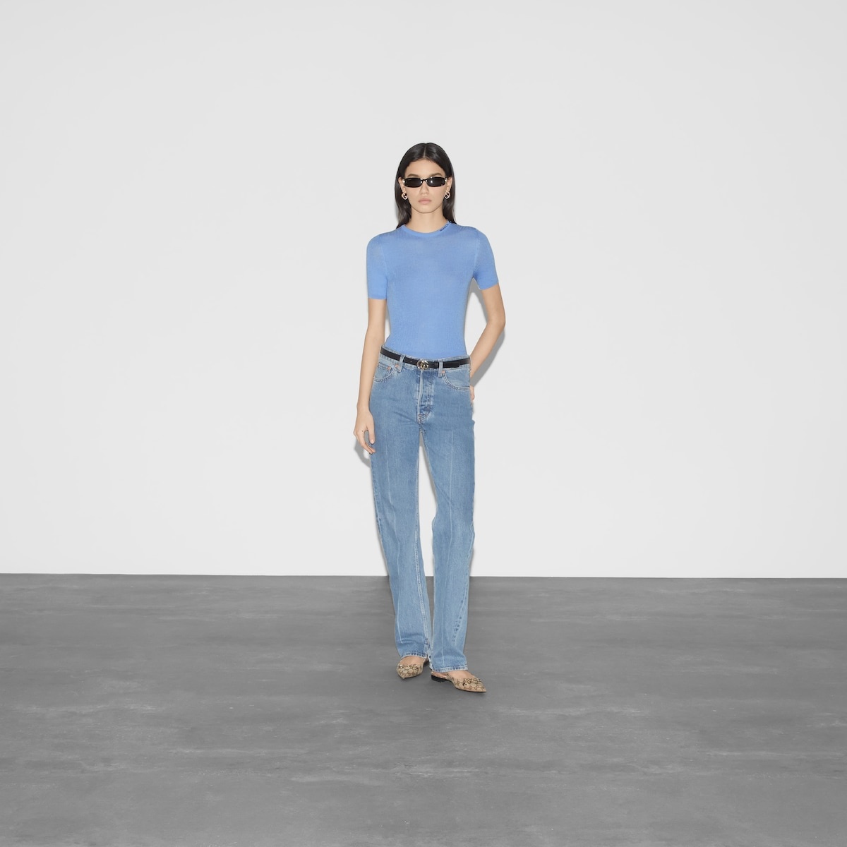 Extra fine wool and silk rib top - 2